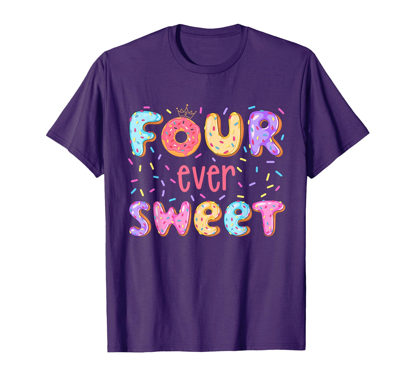 Four Ever Sweet Donut Birthday Girls Fourth Birthday Party T-Shirt
