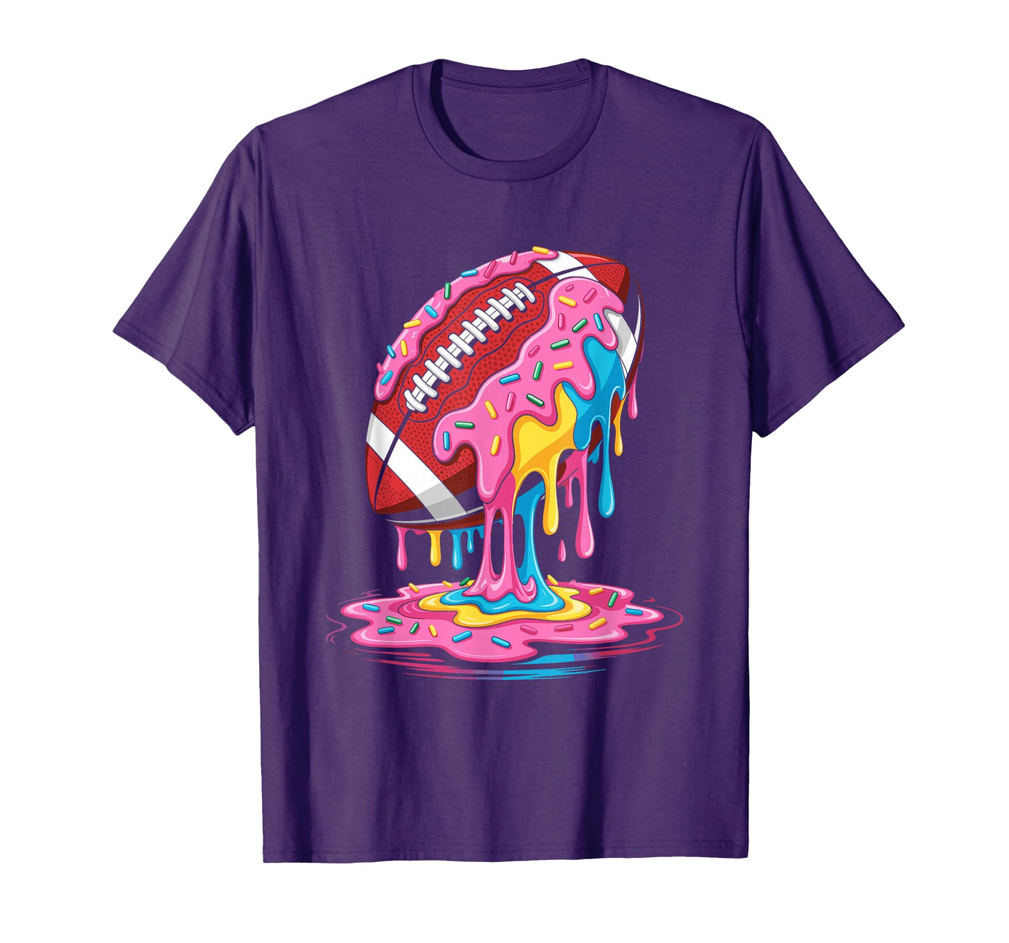 Ice cream Drip Football Sprinkles football drip T-Shirt