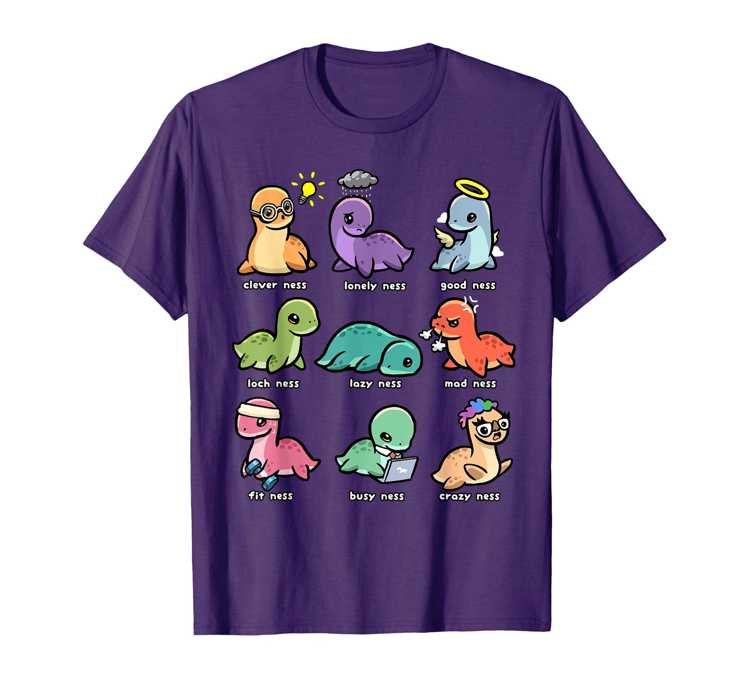 Loch Ness Monster Shirt Funny Types of Ness Cryptid Nessie T-Shirt
