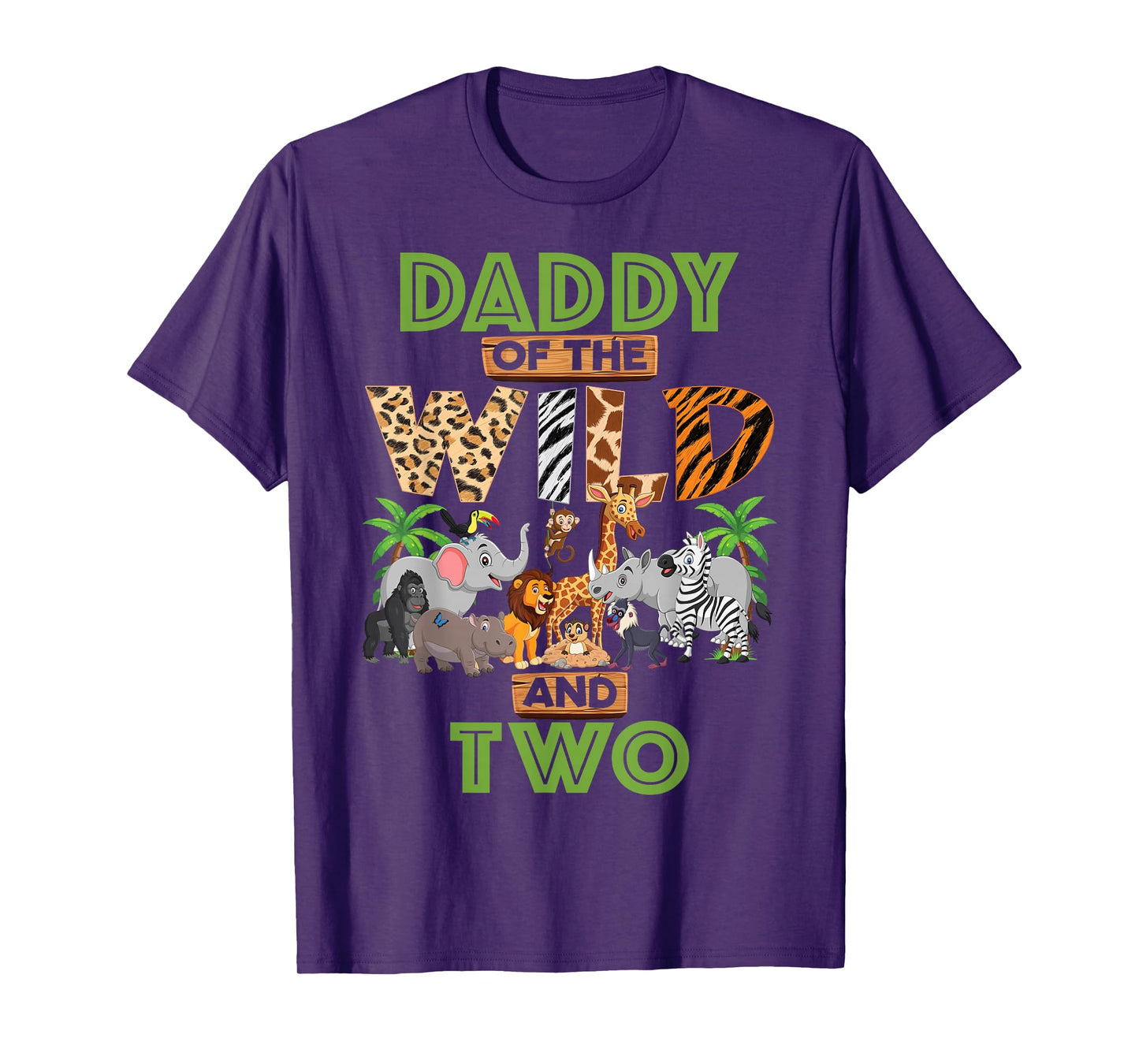 2nd Birthday Zoo Safari Jungle Daddy Of The Wild and Two T-Shirt