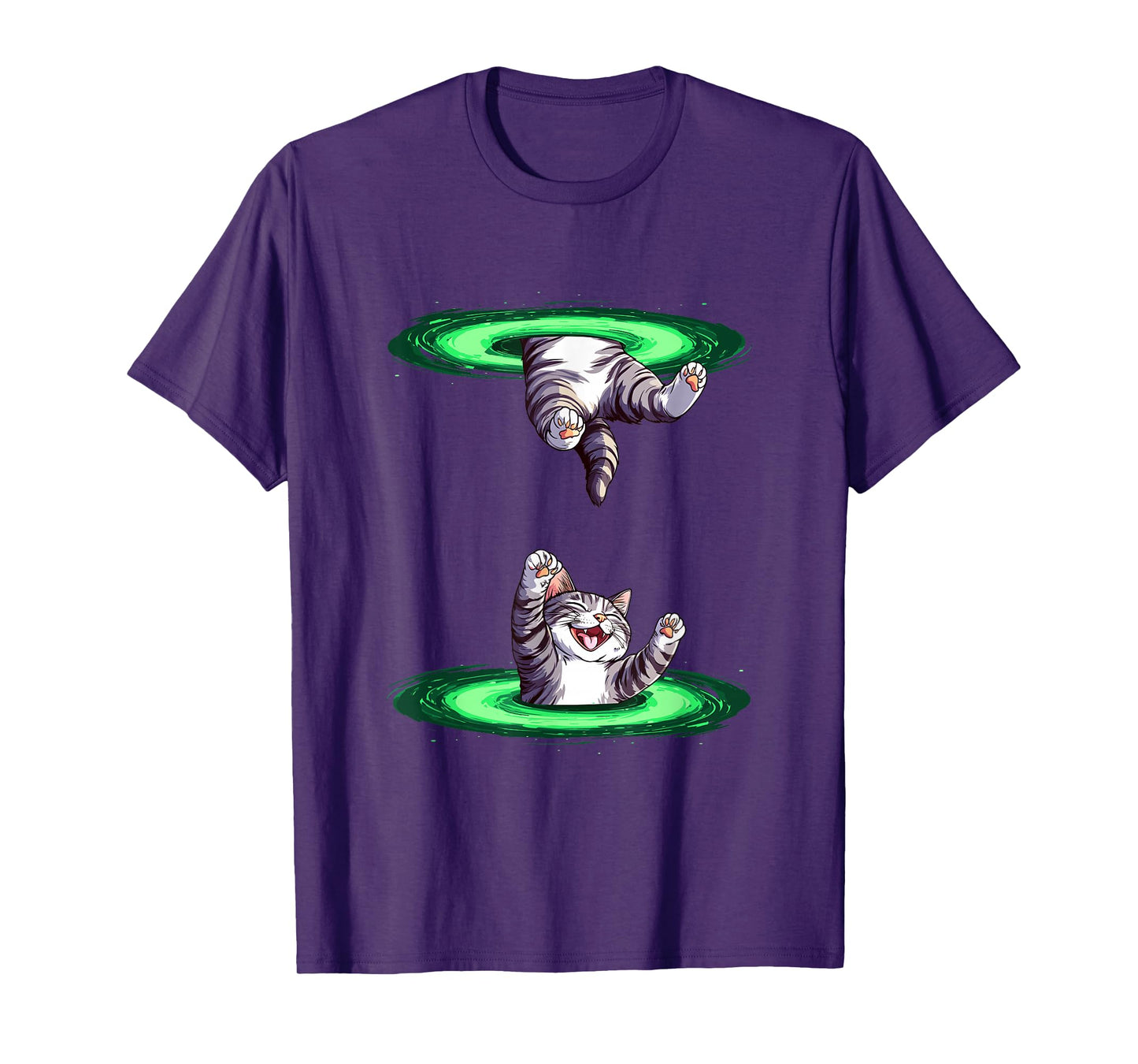 Funny Fiction Cat with Portal for Boys and Girls T-Shirt