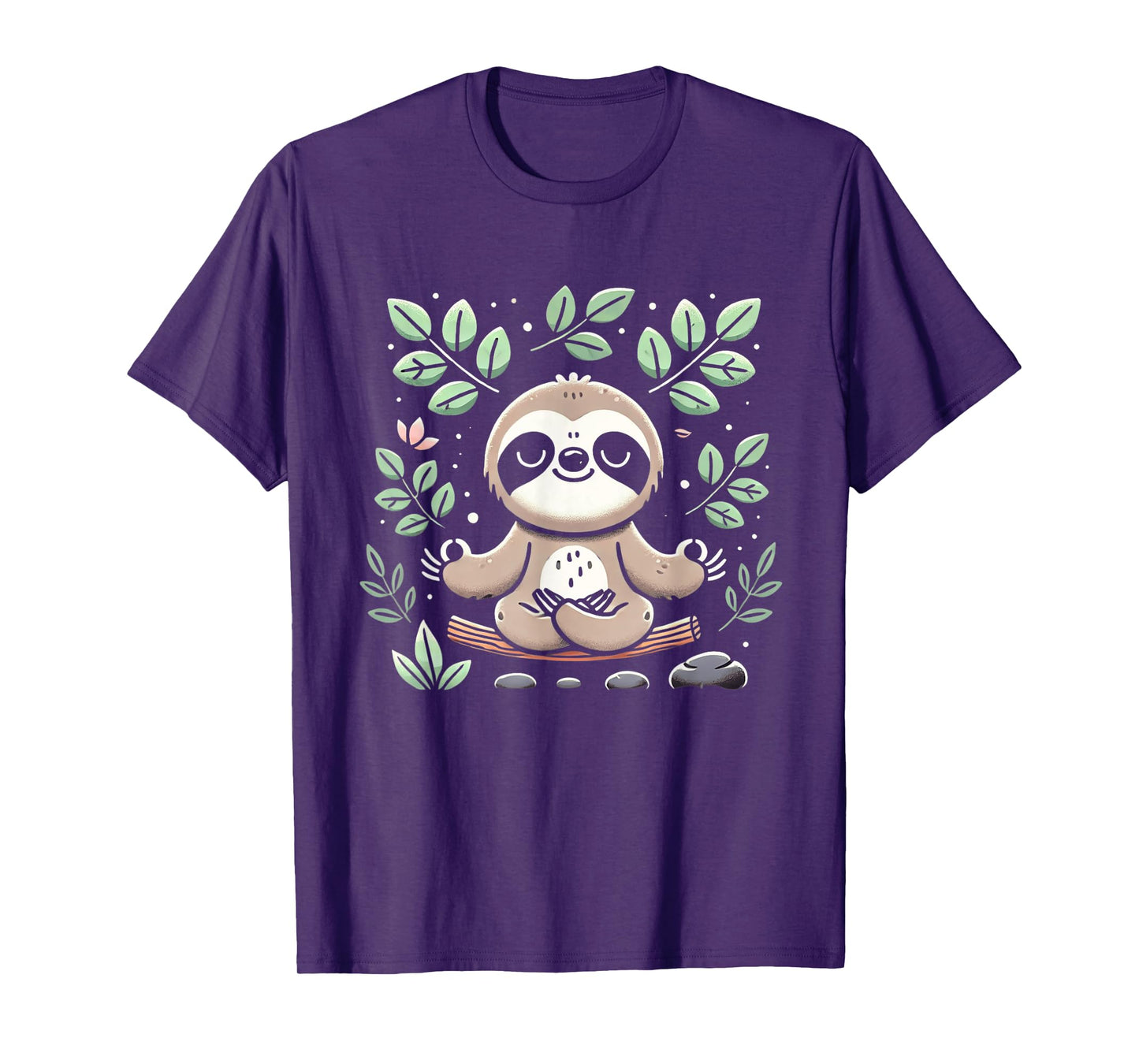 Cute Funny Sloth Meditating Meditation Peace Zen Sloth T-Shirt