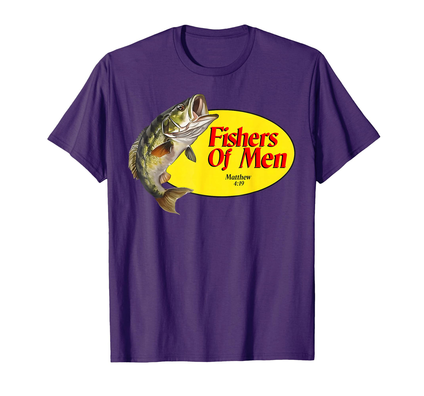 Fishers of Men Matthew 4:19 Christian Fishing Bible Verse T-Shirt