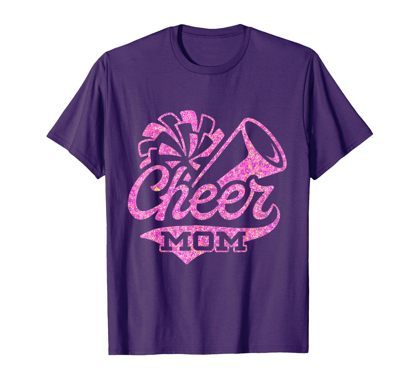 Cheerleader Black Pink Pom Pom Cheer Mom Biggest Fan T-Shirt