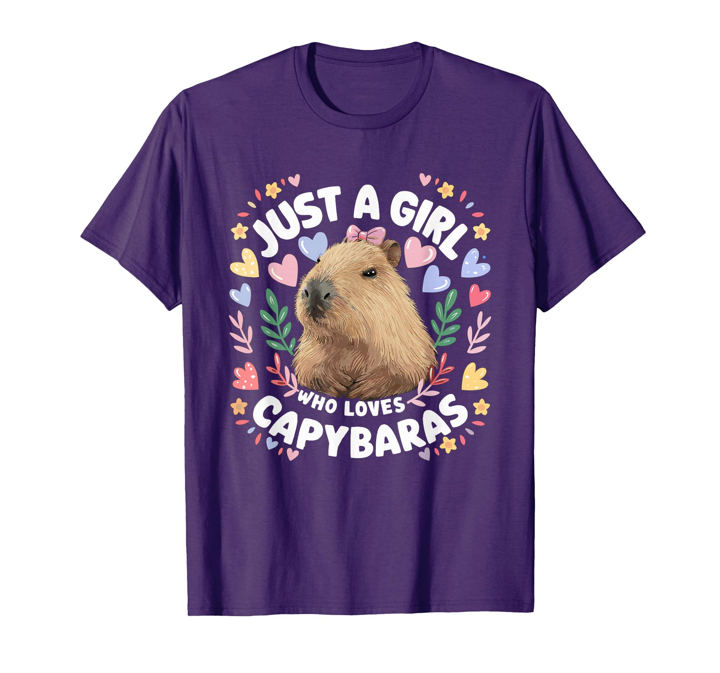 Just a Girl Who Loves Capybaras Cute Capybara Lover Rodent T-Shirt
