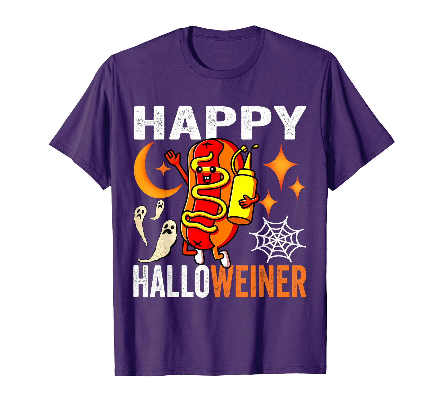 Happy Halloweiner Funny Halloween Party Cute Hot-Dog Costume T-Shirt