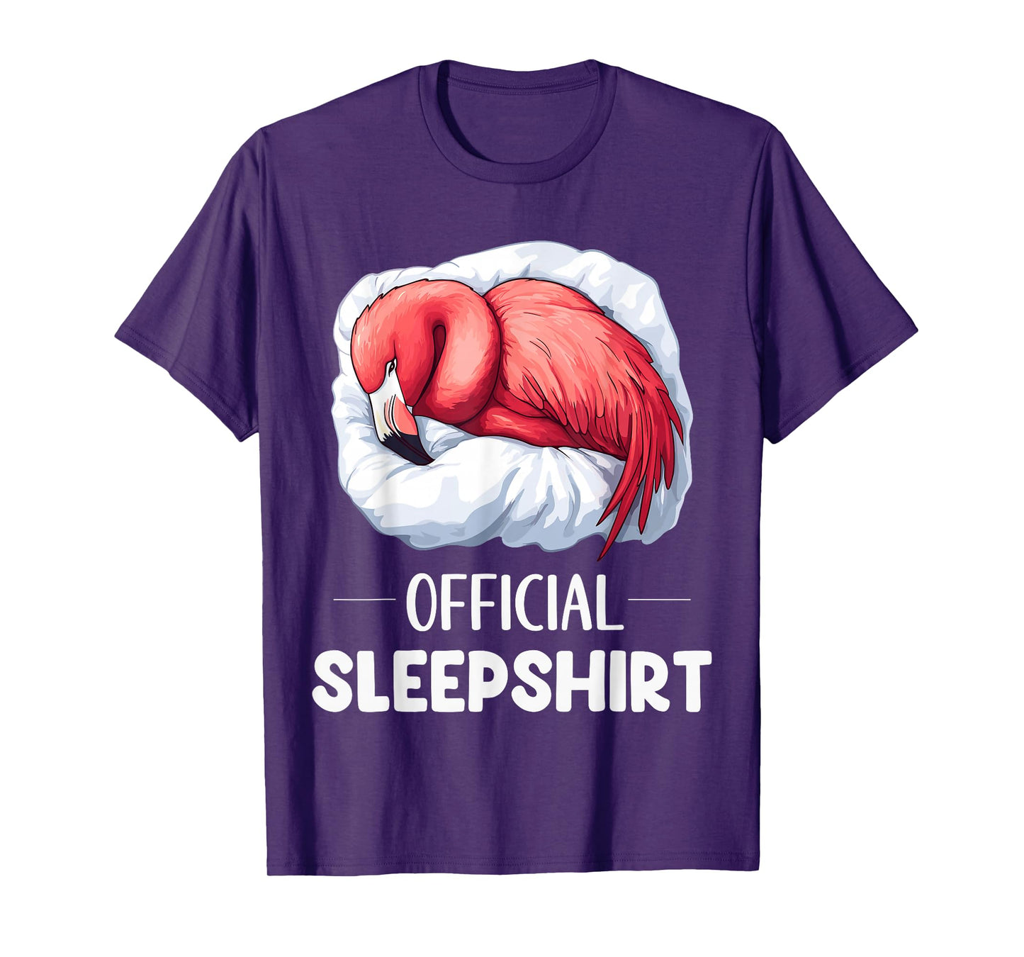 Official Sleepshirt Sleeping Flamingo Animal Lovers Pajama T-Shirt