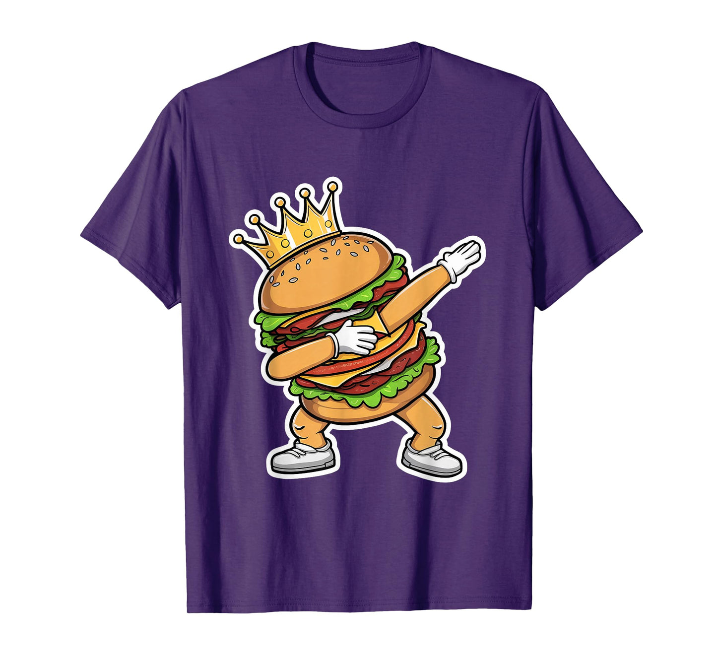King Of Burger Dab Dancing Funny Hamburger T-Shirt