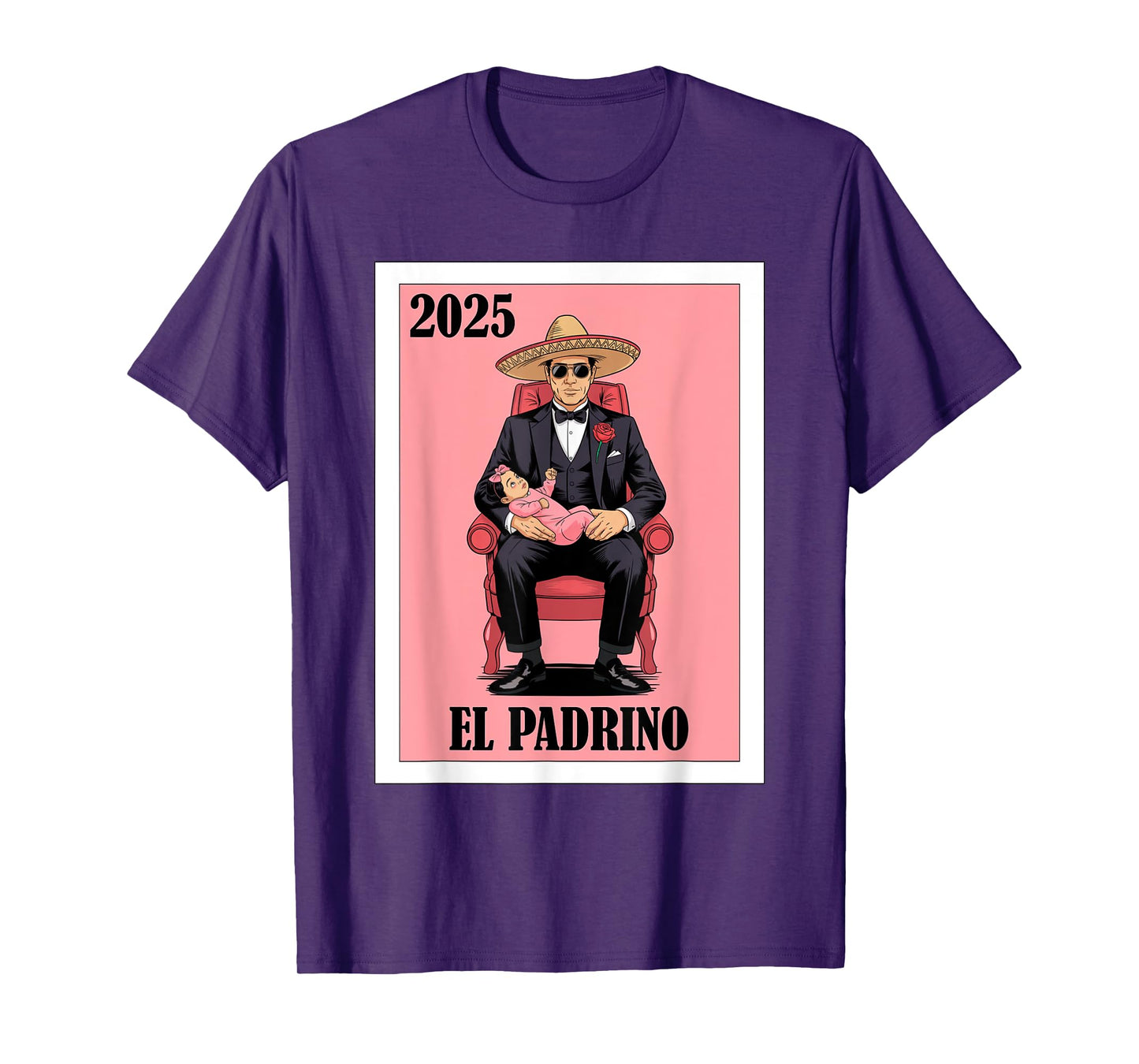 Funny Mexican Baptism Padrino Proposal 2025 Baby Girl T-Shirt