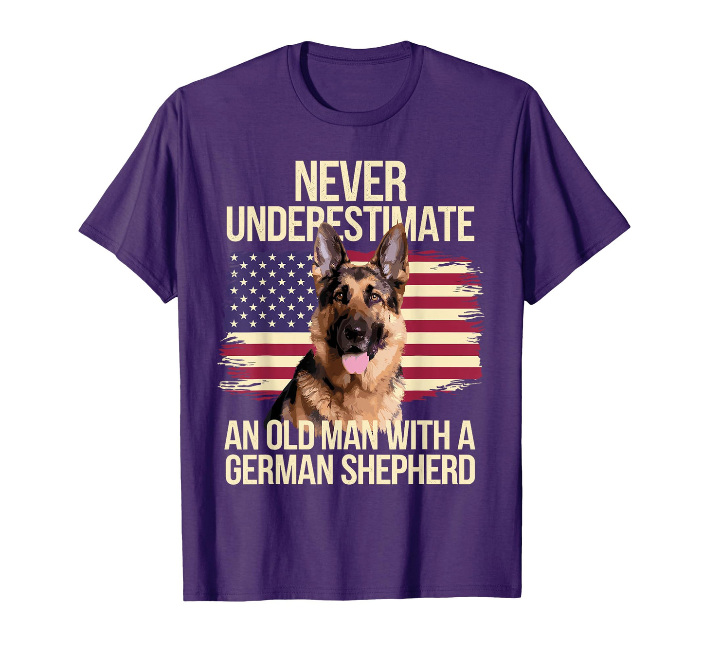 Cool German Shepherd Design for Men Grandpa Dog Lover Owner T-Shirt