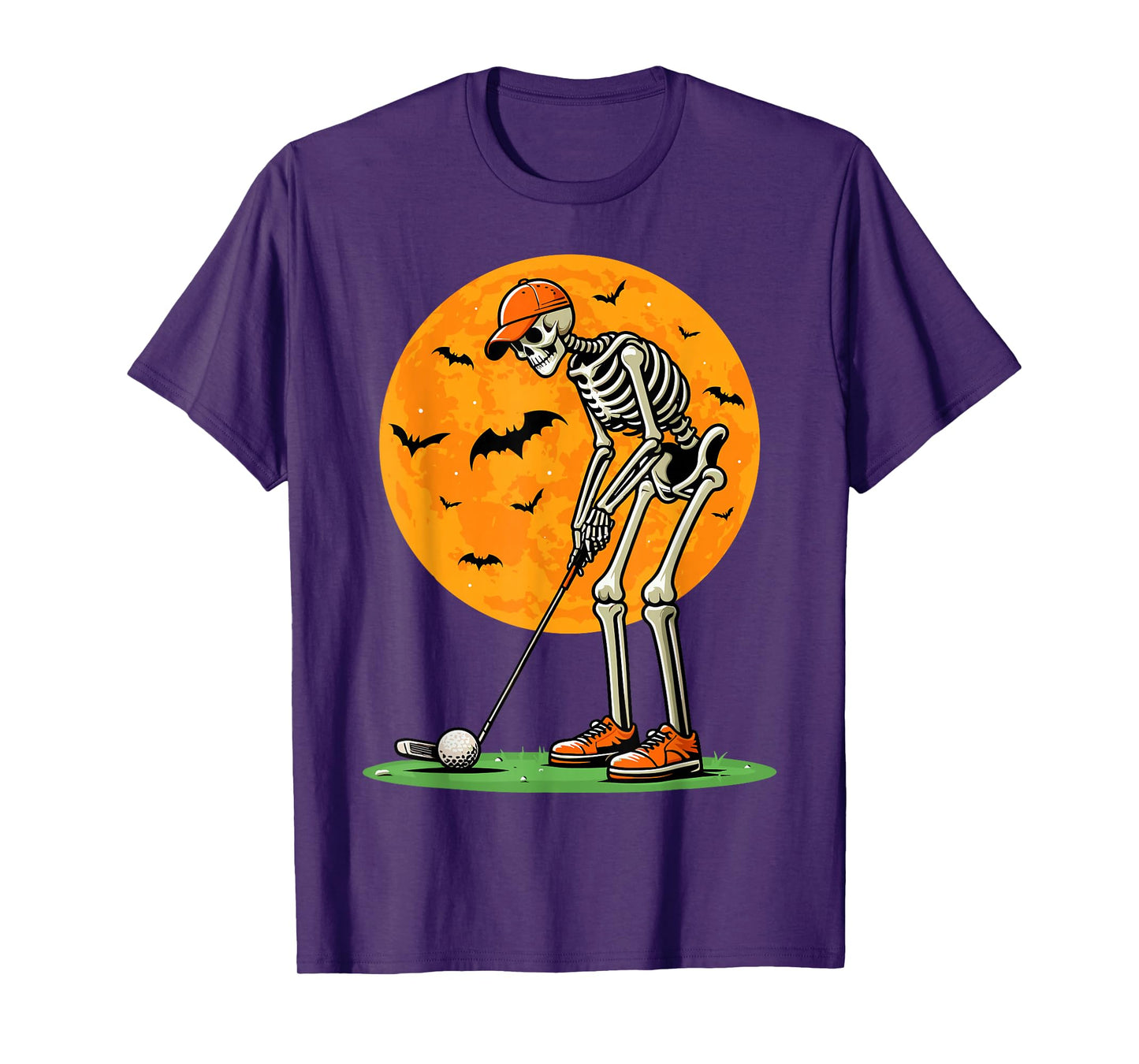 Halloween Golf Skeleton Spooky Golfer Halloween Golfing T-Shirt