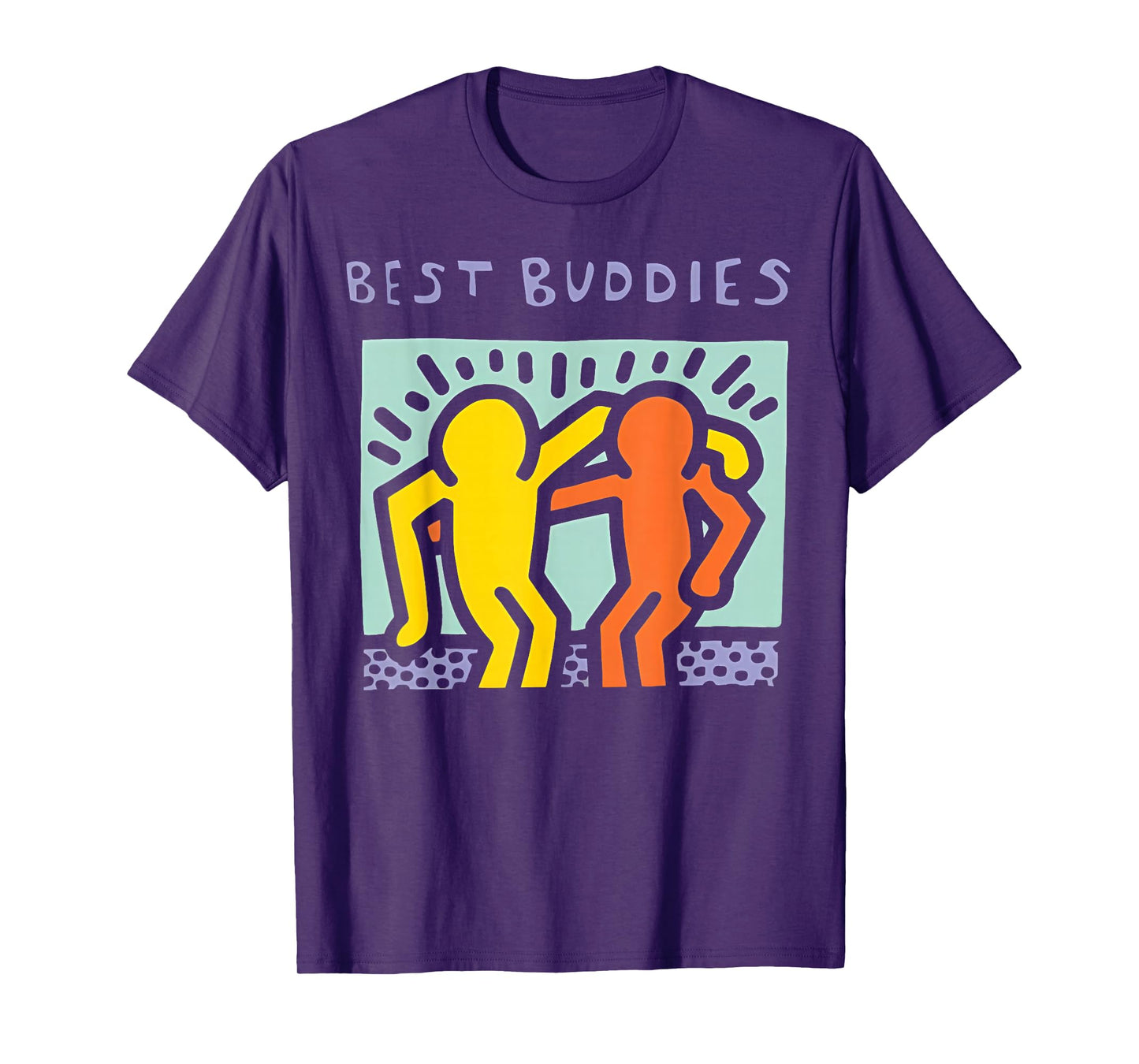 Best Buddies Friendship Retro Graphic Dancing Men Women Kids T-Shirt