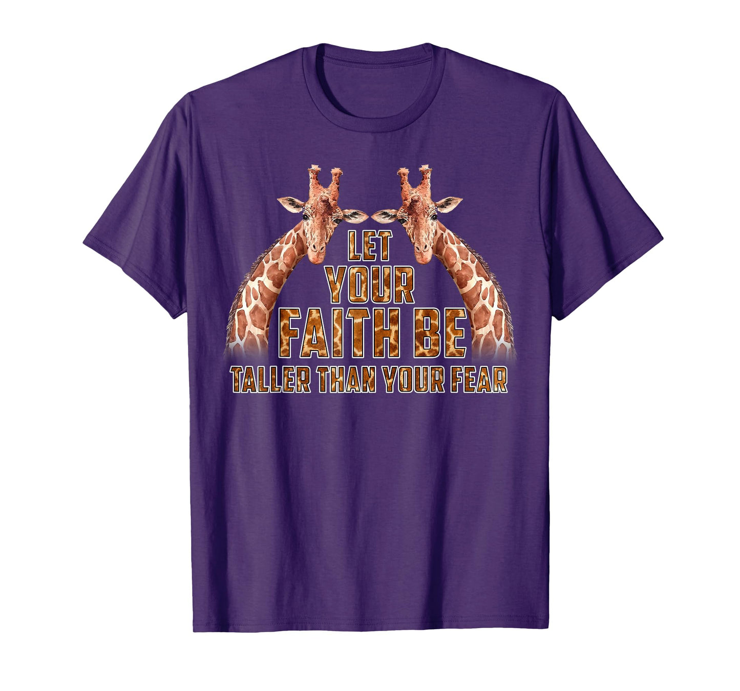 Faith Over Fear Christian Giraffe Gifts For Men Women Kid T-Shirt