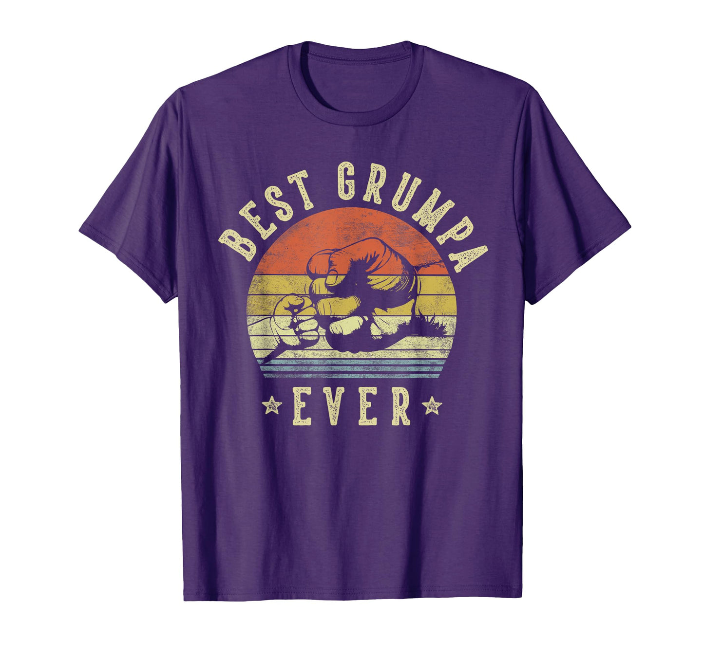 Best Grumpa Ever - Retro Fist Bump Vintage Design Grumpa T-Shirt