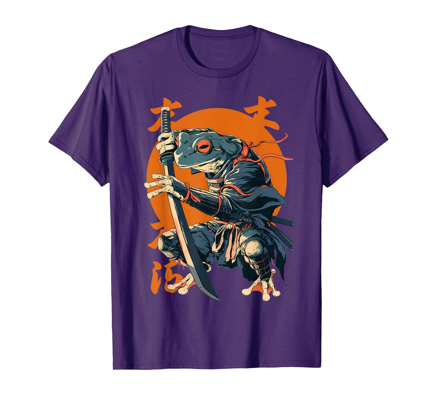 Samurai Frog Japanese Kanji Samurai Frog T-Shirt