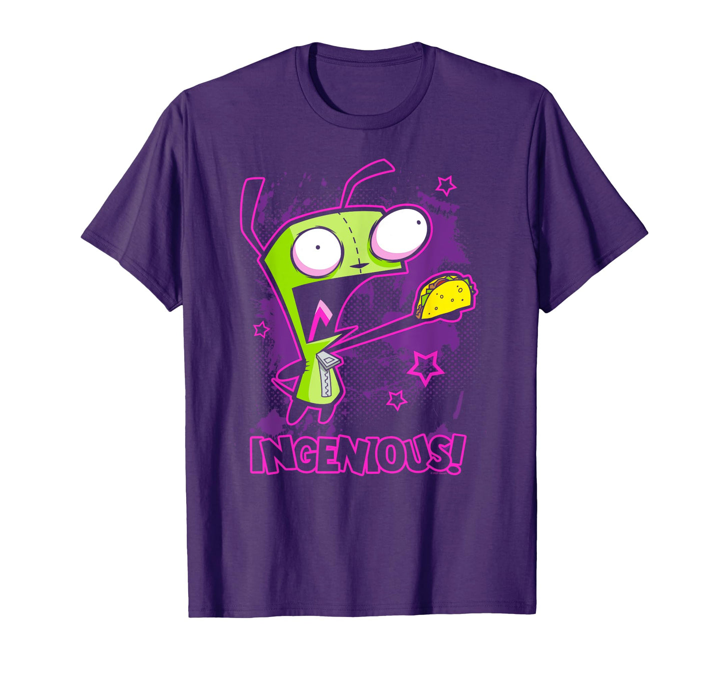 Invader Zim Ingenious Taco Gir Y2K Cartoon T-Shirt