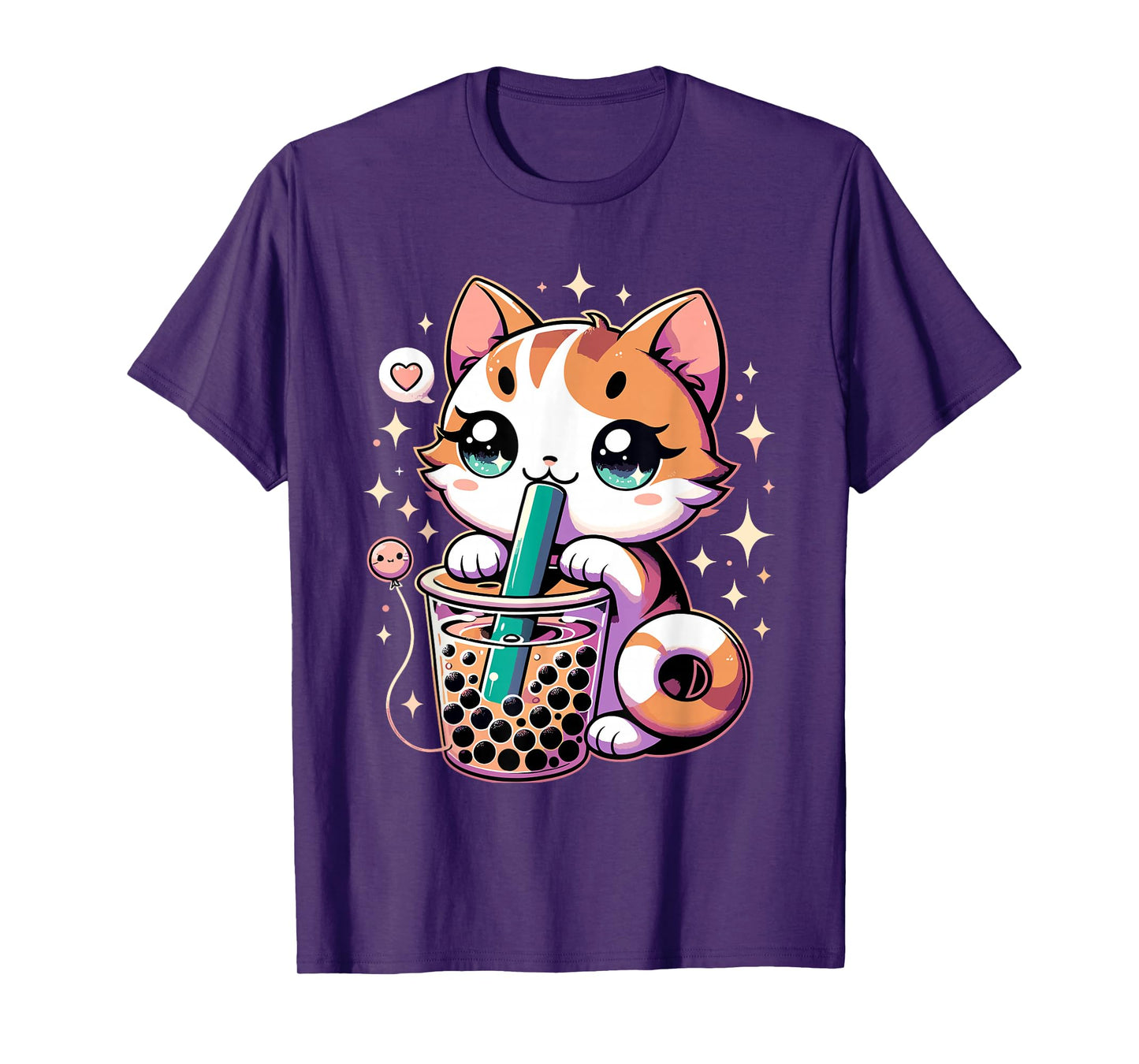 Cat Boba Japanese Kawaii Anime Kitty Bubble Tea Neko Teen T-Shirt