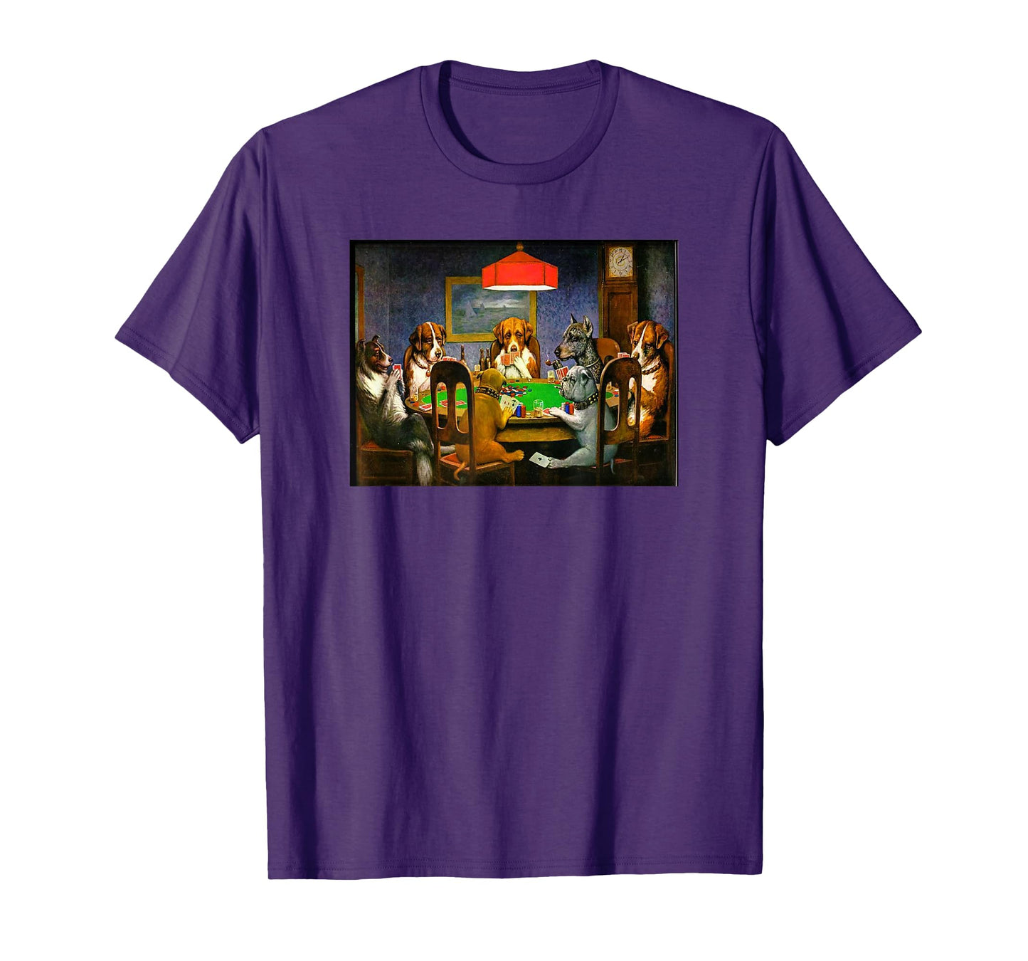 Retro Vintage Dogs Playing Cards Poker Gambling T-Shirt