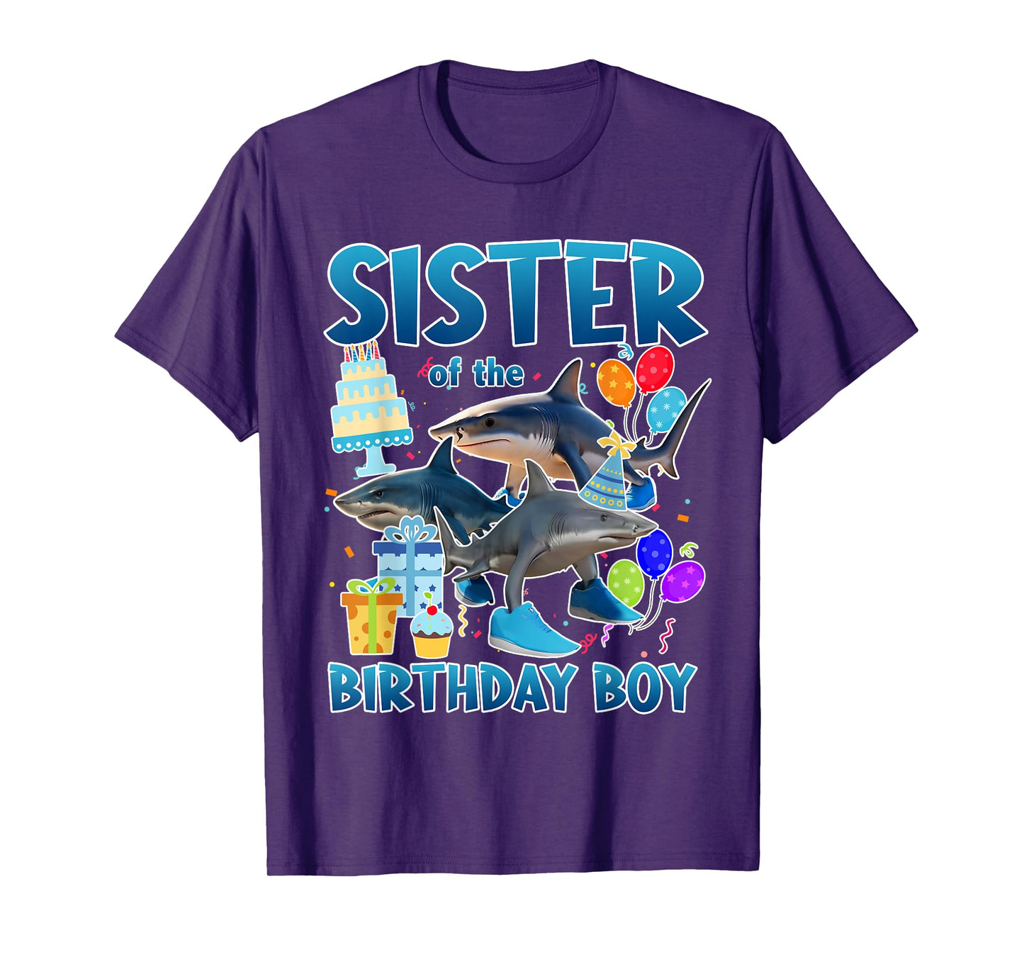 Sister Of The Birthday Boy Tralalero Tralala Family Matching T-Shirt