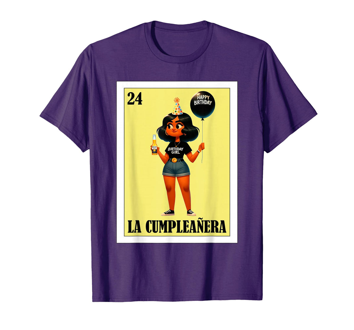 Funny Mexican Birthday Girl Design - La Cumpleañera T-Shirt