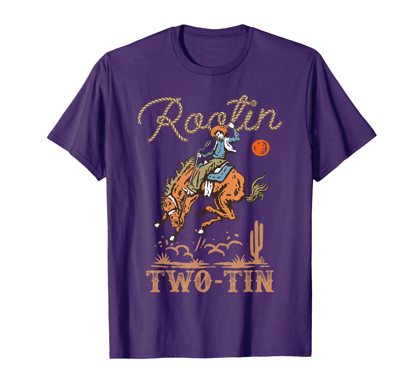 Rootin Two-tin It's My 2nd Birthday Cowboy Rodeo 2 Years Old T-Shirt
