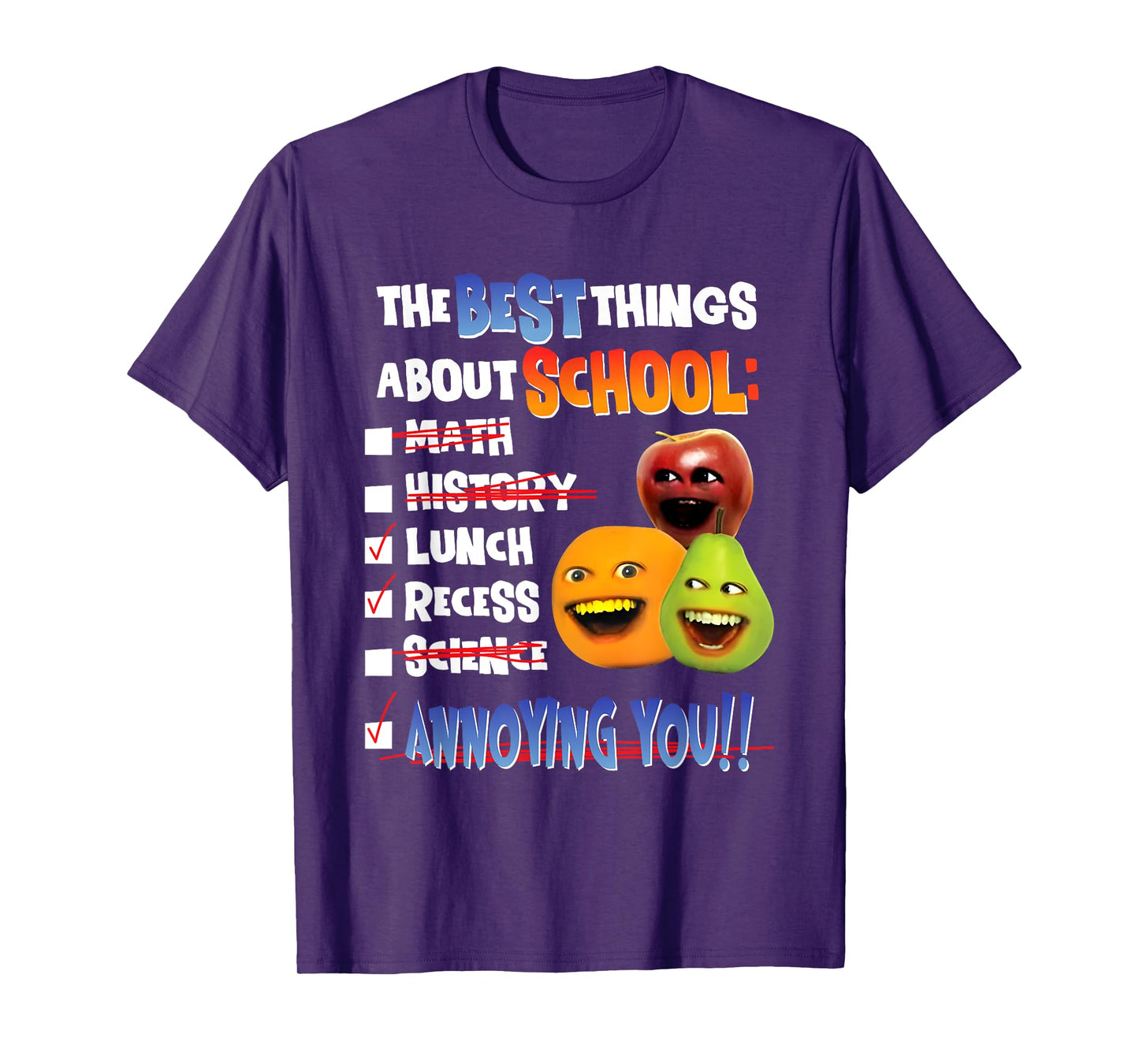 The Best Things About School Math History Lunch Recess T-Shirt