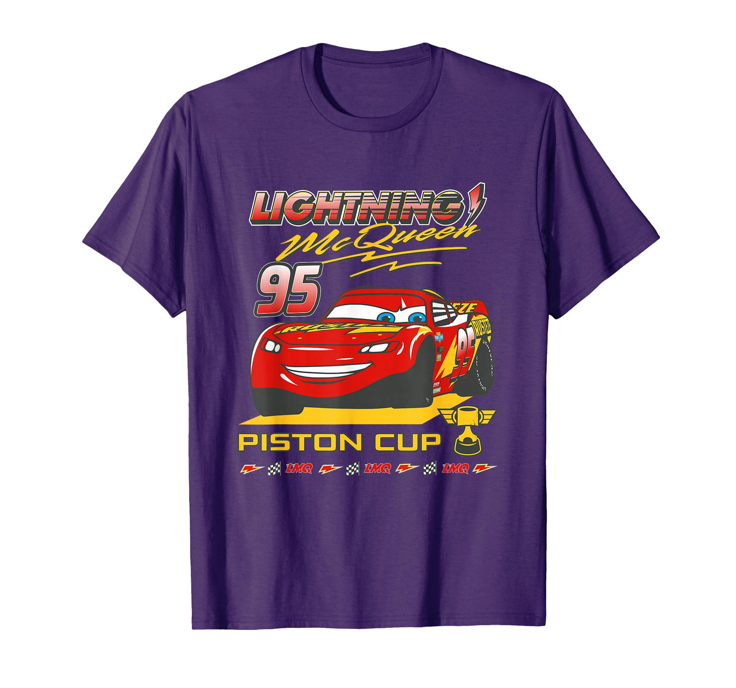 Disney Pixar Cars Lightning McQueen Piston Cup Style T-Shirt