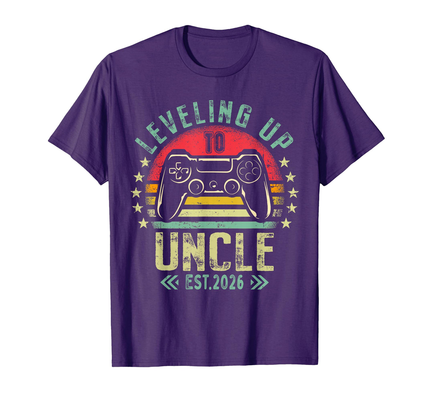 Leveling up to Uncle 2026 Funny Gamer Soon to Be Uncle T-Shirt