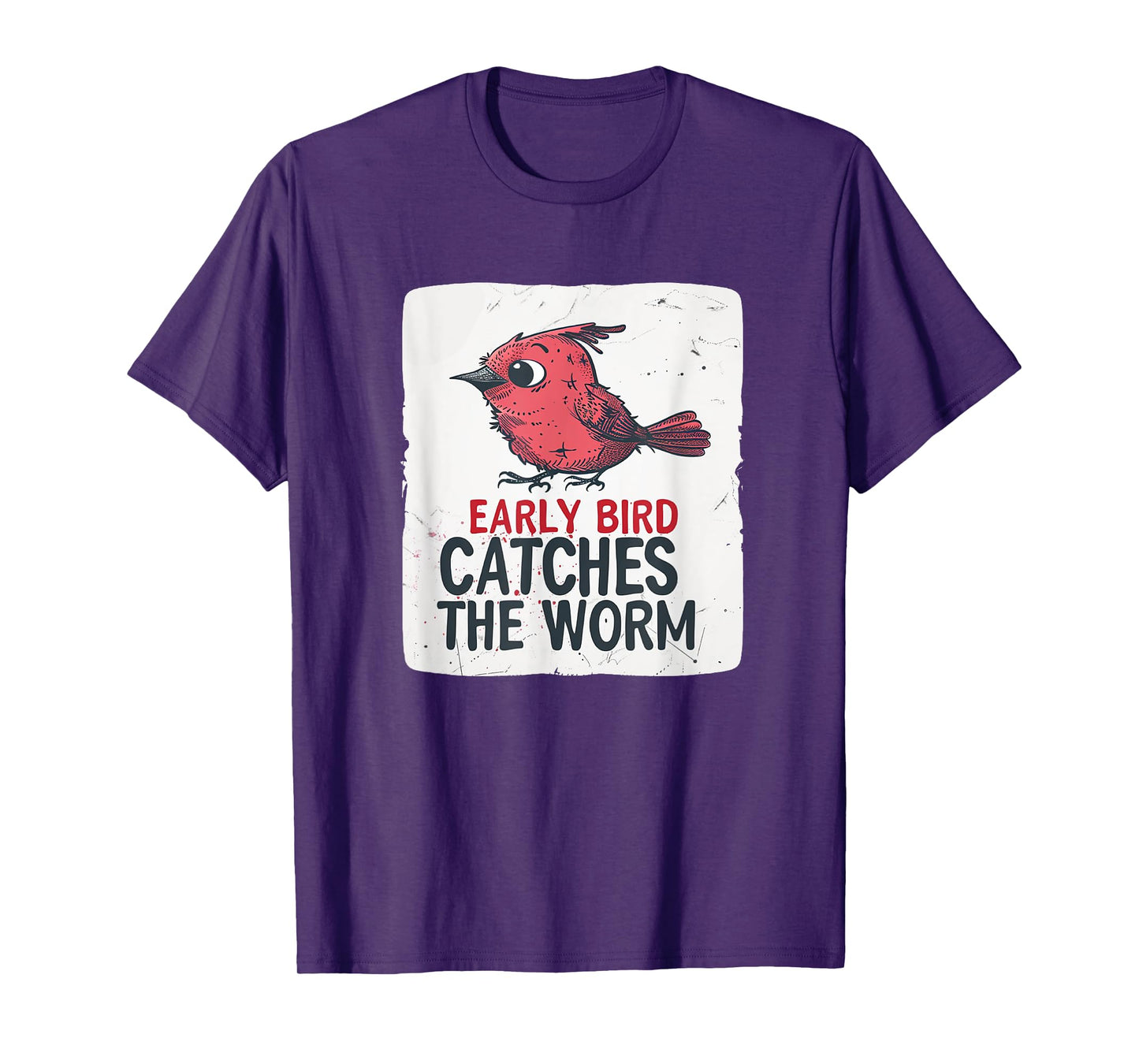 Funny Red Early Bird Costume for Worm Idiom Speech Lovers T-Shirt