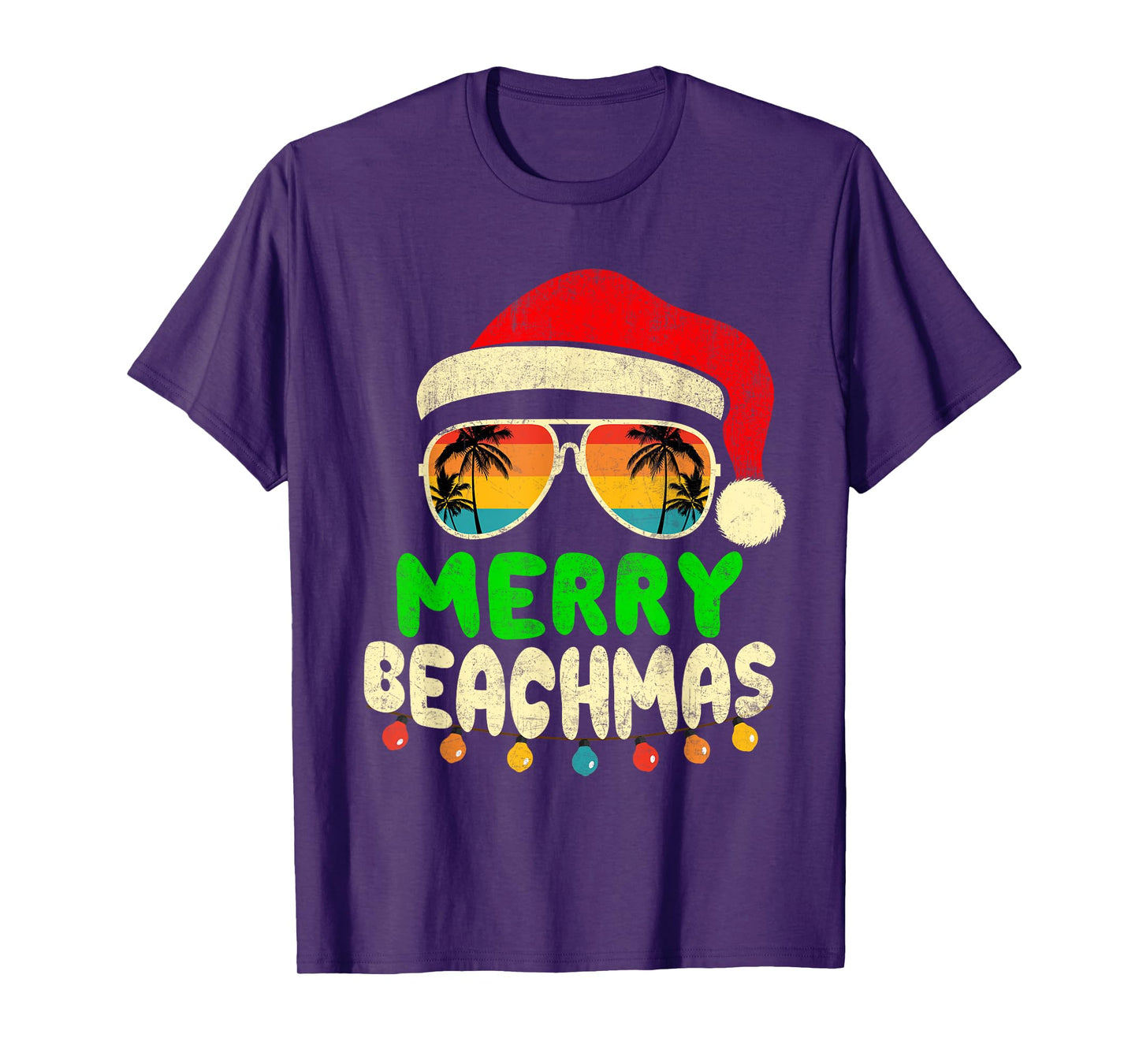 Merry Beachmas Tropical Christmas Hawaii Smile Beach T-Shirt