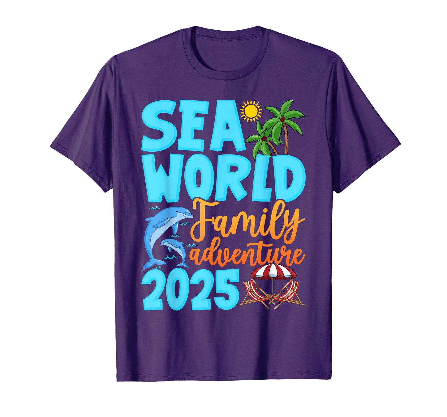 Sea World Dolphin Family Adventure Trip 2025 Spring Break T-Shirt