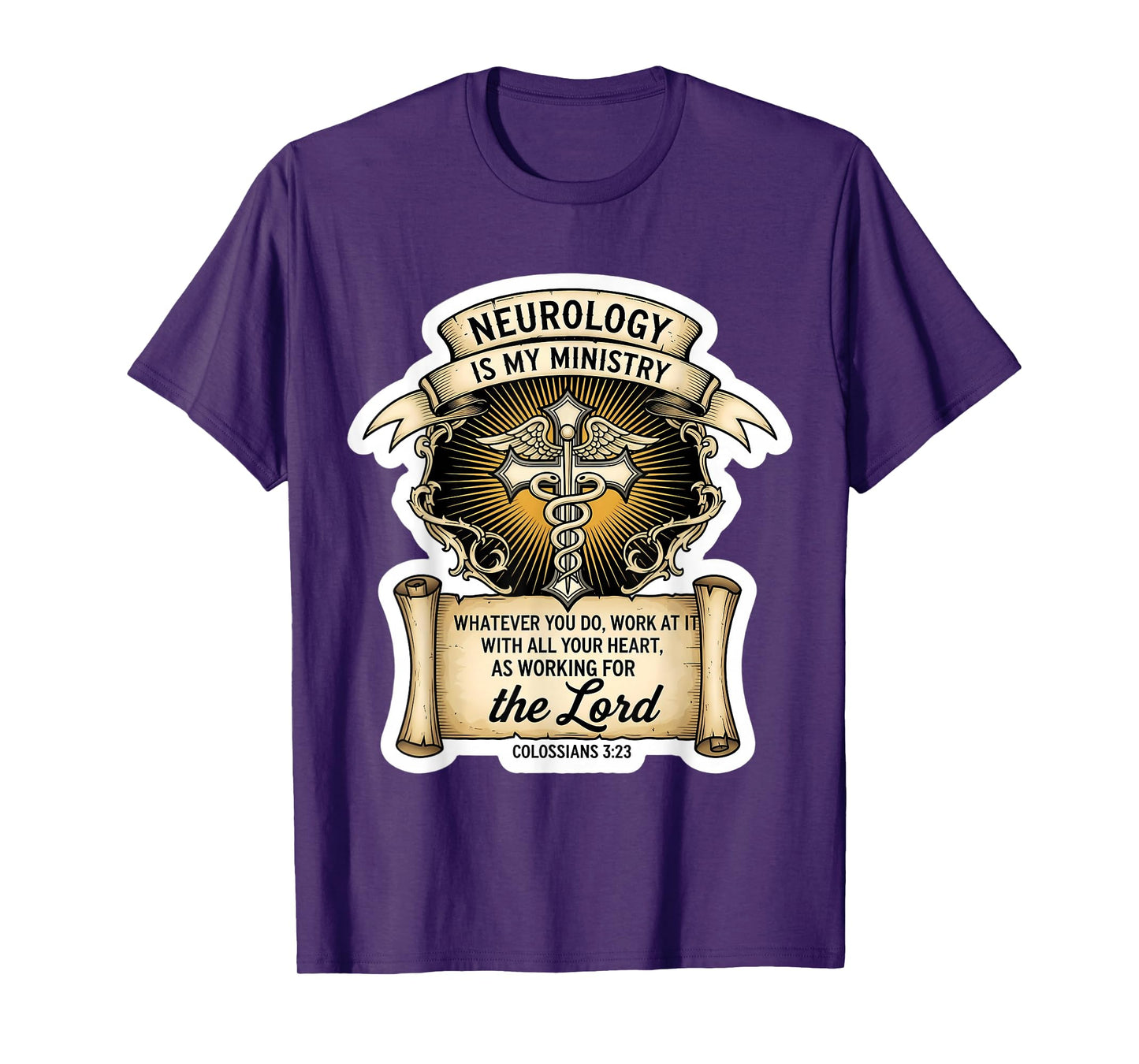 Christian Neurologist Neurology is My Ministry Doctor Jesus T-Shirt