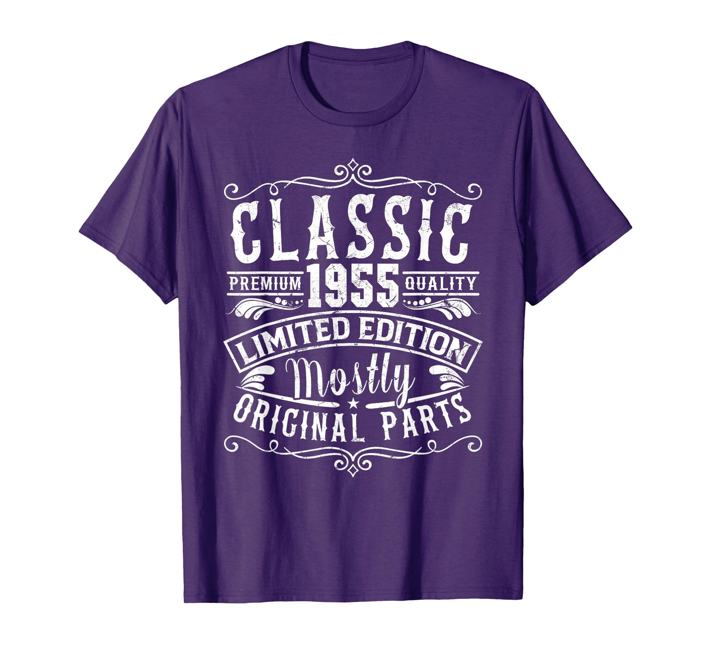Born In 1955 Classic Mostly Original Parts Funny Birthday T-Shirt