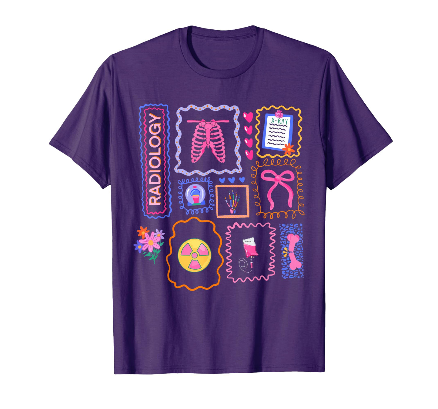 Retro Funny Xray Tech Radiology Cute Rad Tech Healthcare T-Shirt