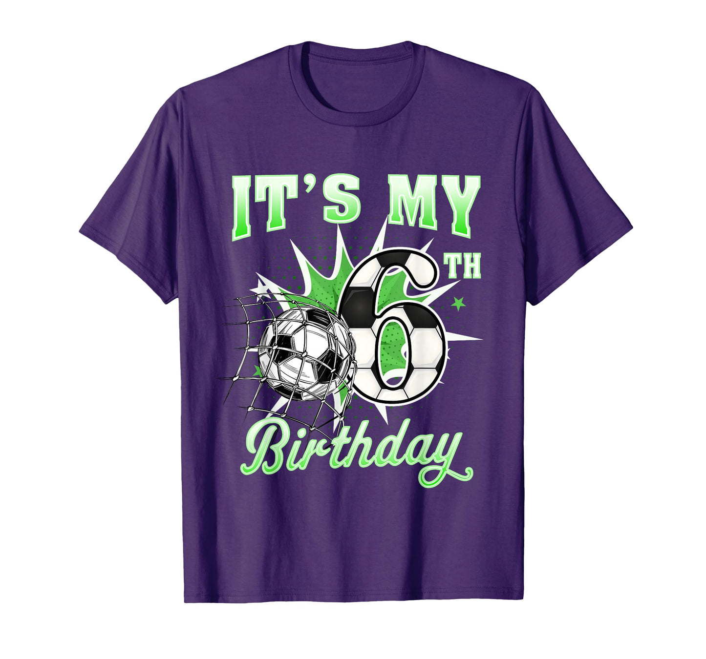 6 Year Old It's My 6th Birthday Soccer Ball Shirt for Boys T-Shirt