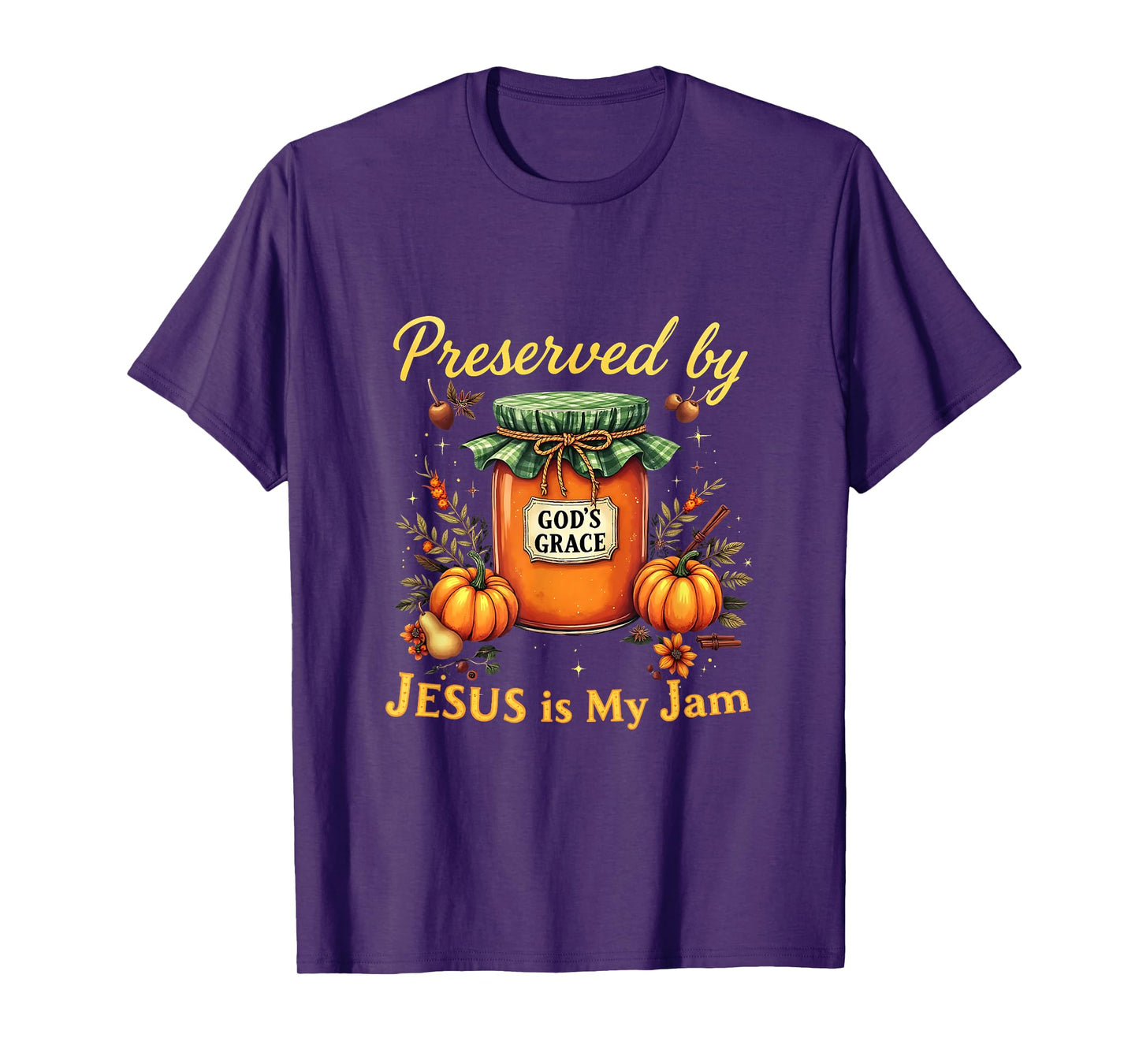 Preserved by God’s Grace Jesus Jam Strawberry Cute Bible T-Shirt