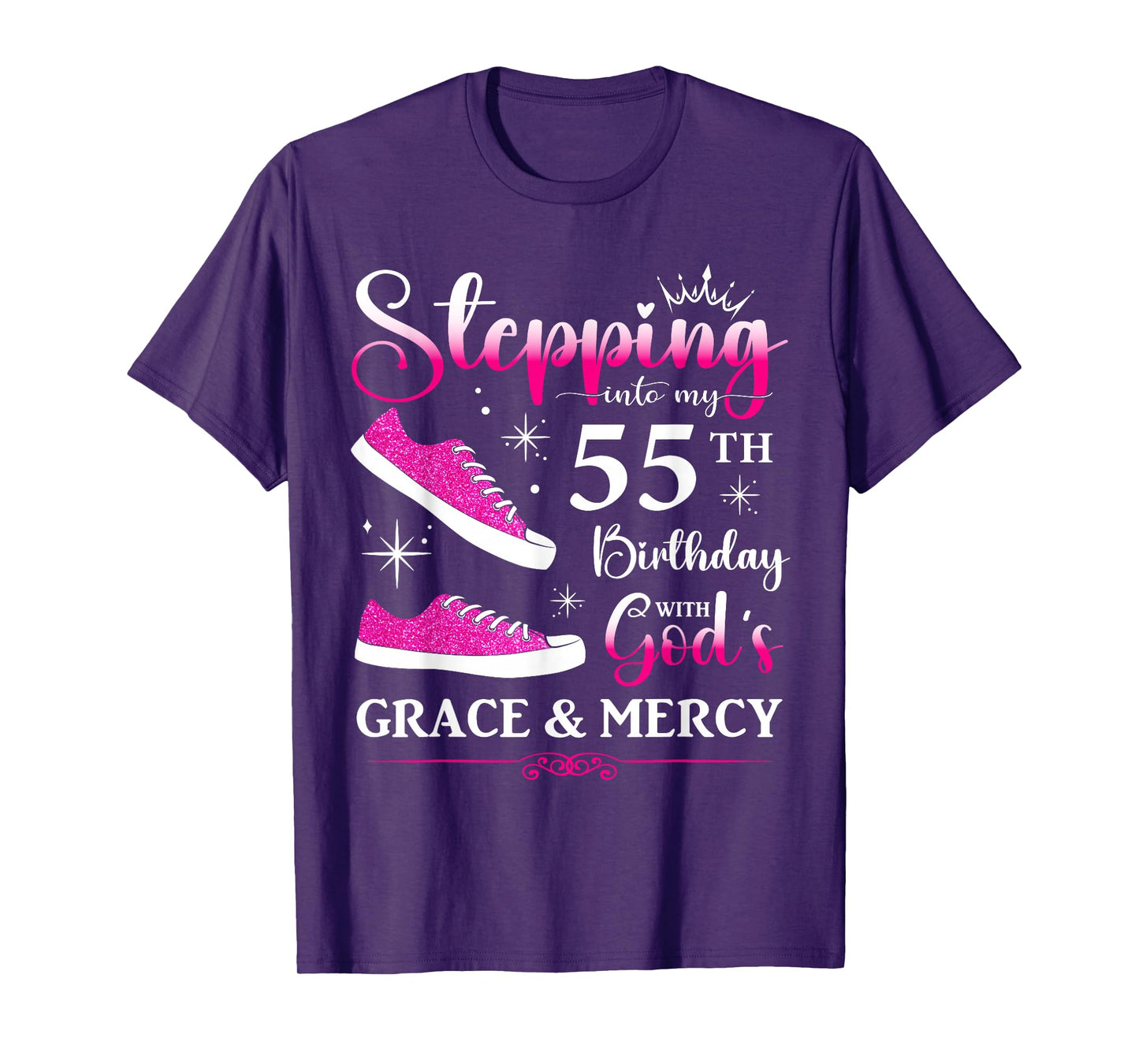 55th Birthday 55 Years Old Bday Queen Party Funny Womens BD T-Shirt