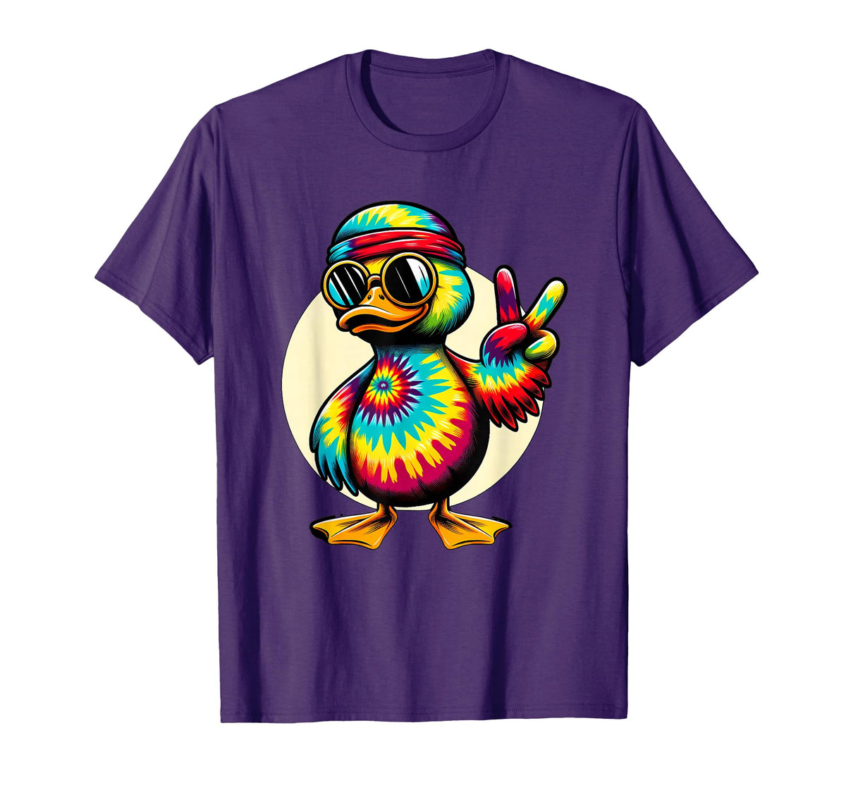 Peace Sign Tie Dye Duck T-Shirt