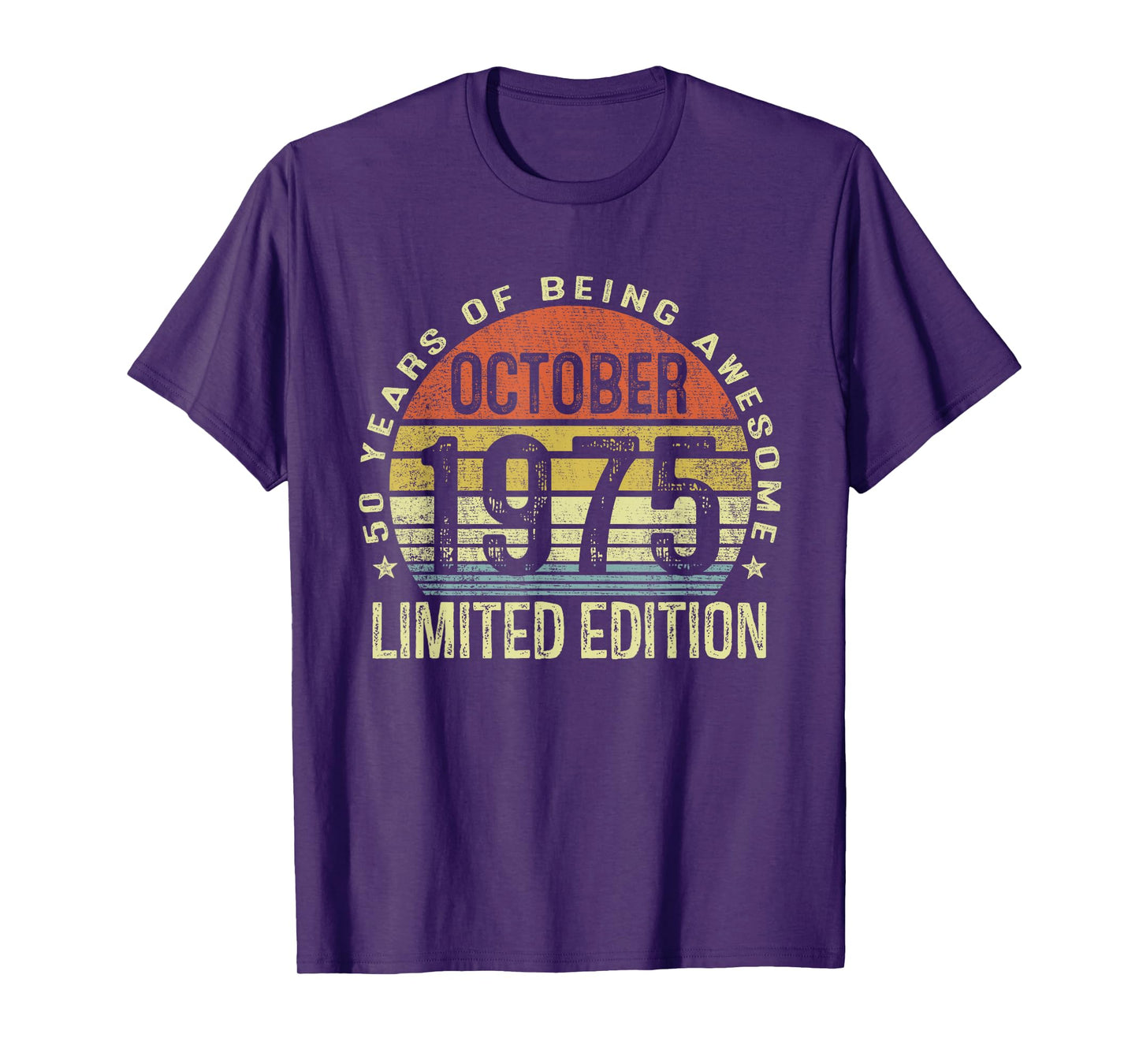 October 1975 50th Birthday Gifts for Men Women 50 Year Old T-Shirt