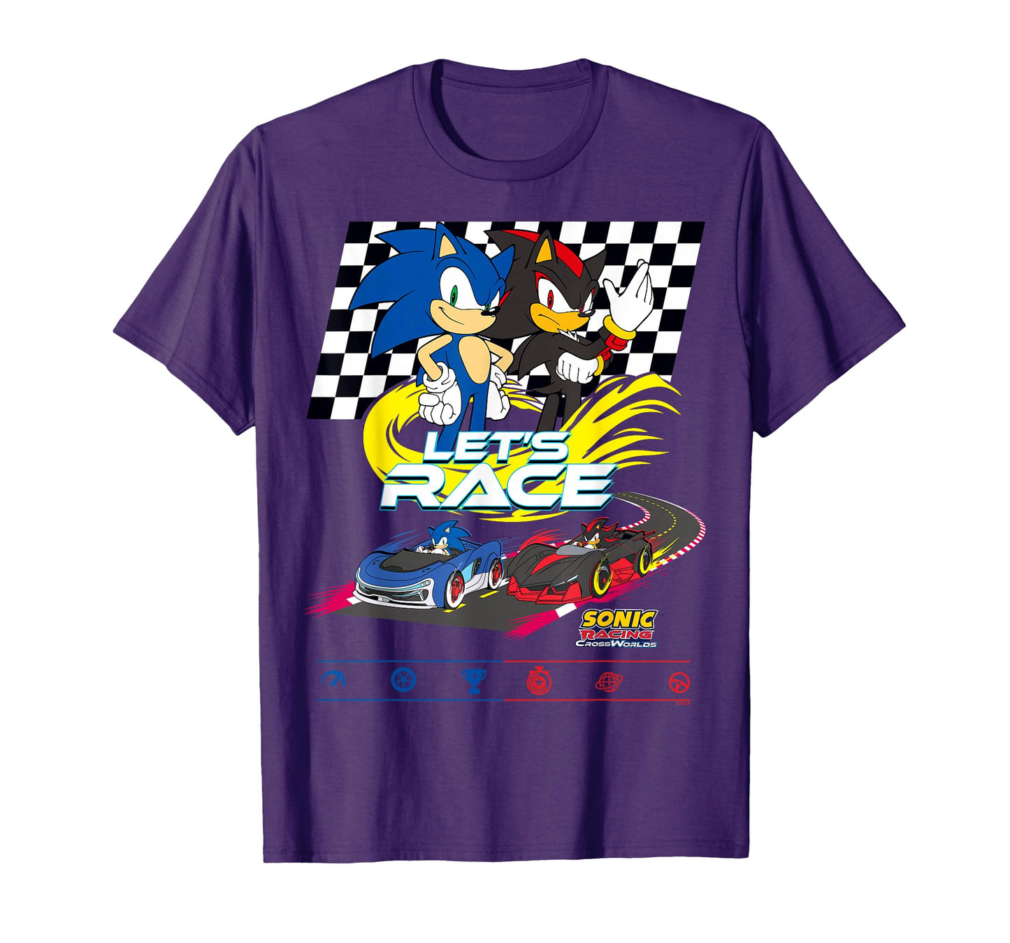Sonic Racing CrossWorlds - Sonic VS Shadow Let's Race T-Shirt