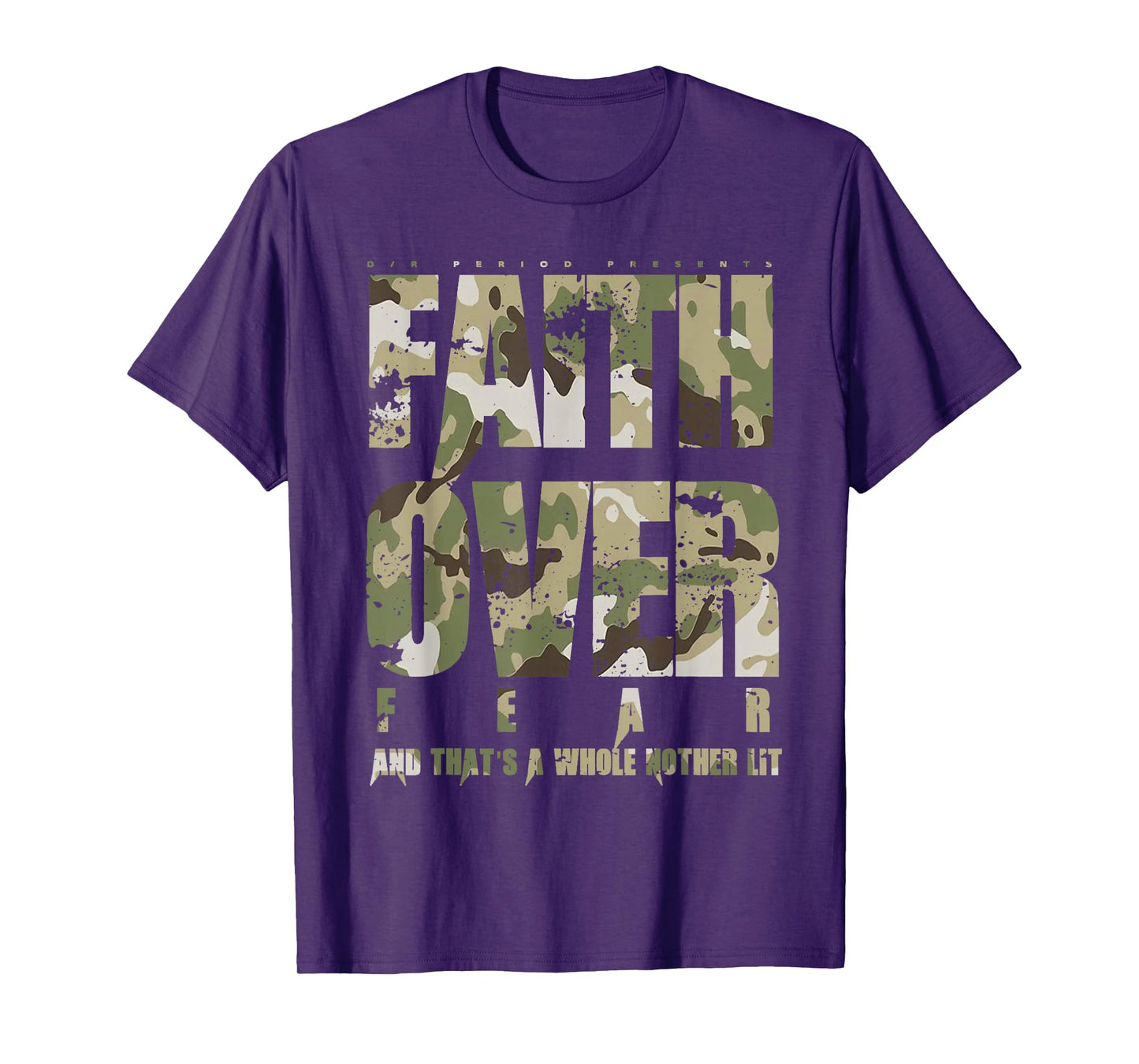 Vintage Faith Over Fear Classic Redleg Camo T-Shirt