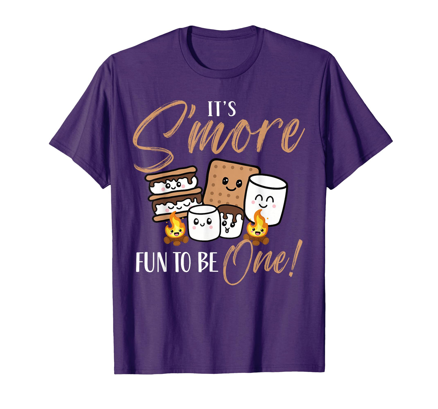 Birthday Campfire Marshmallow It's S'more Fun To Be One 1st T-Shirt
