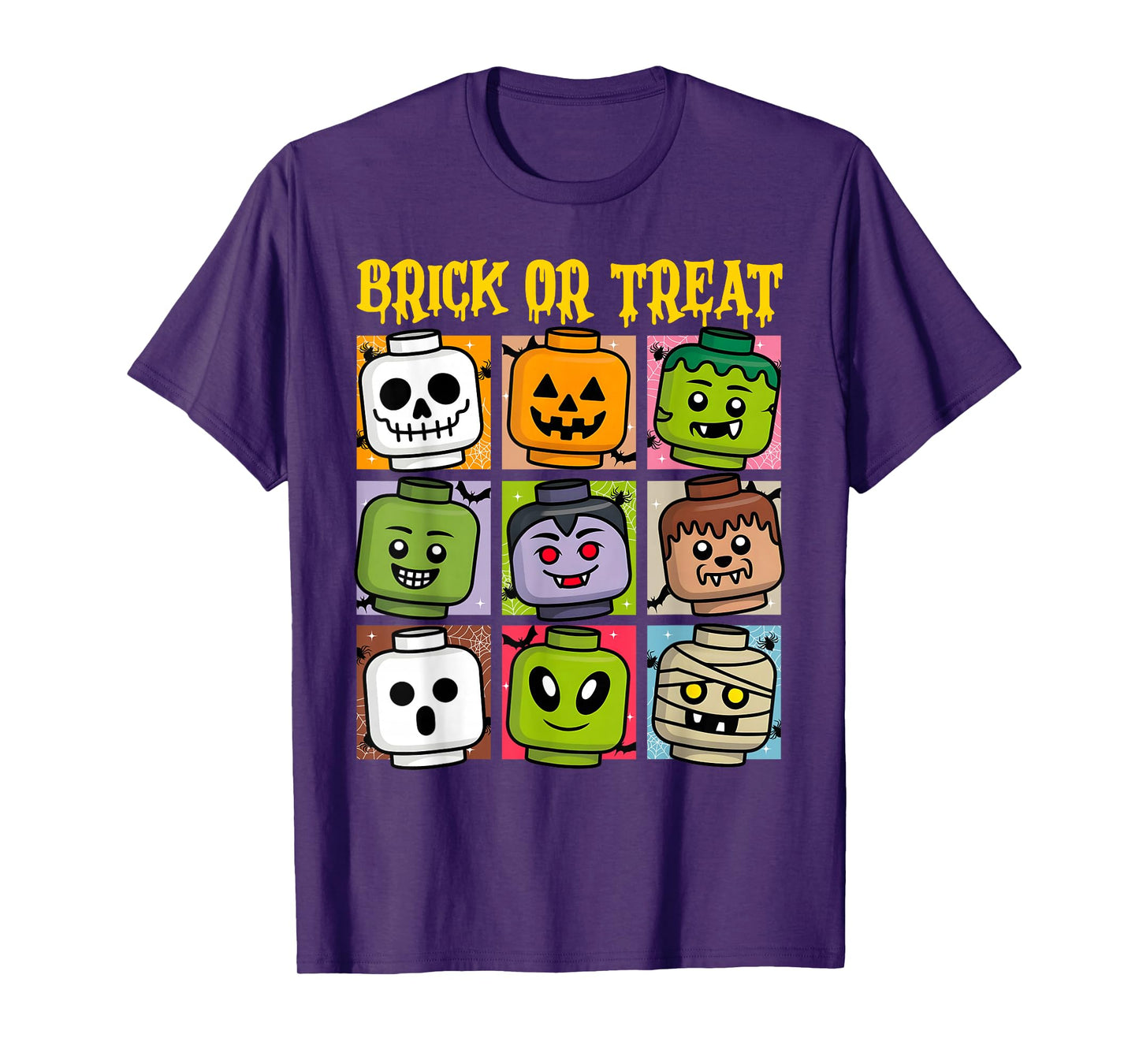 Brick or Treat Halloween Master Builder Blocks Building Kids T-Shirt