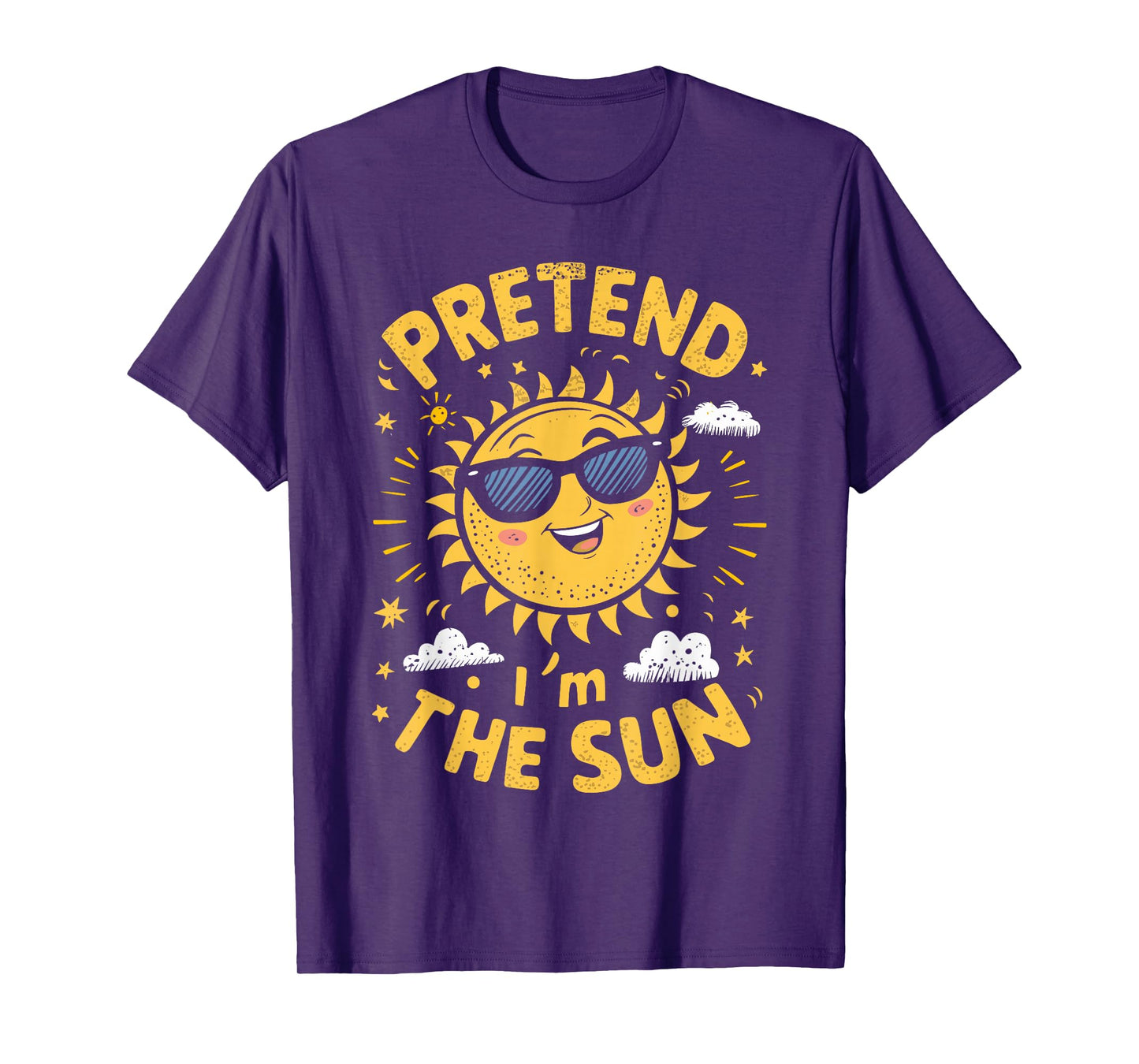 Pretend I'm The Sun Funny Lazy Halloween Matching Costume T-Shirt