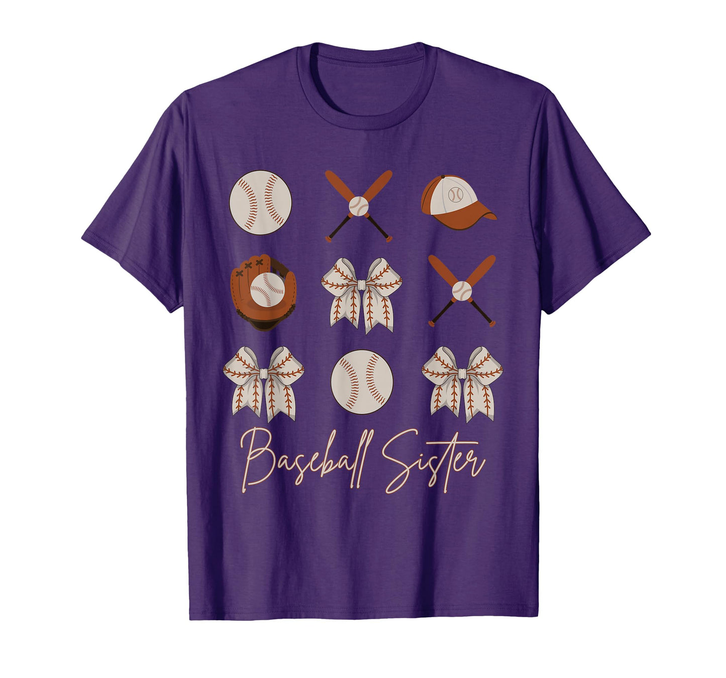 Baseball Sister Coquette Bow Girls Cheer Baseball T-Shirt