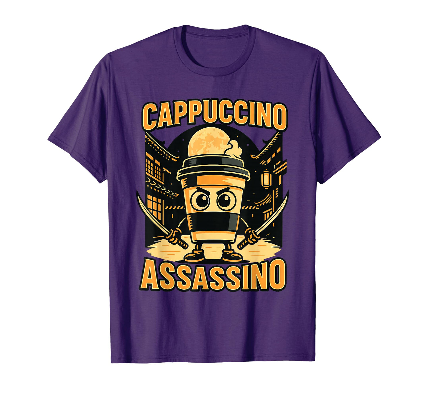 Italian Brainrot Cappuccino Assassino, Funny Brain Rot Meme T-Shirt