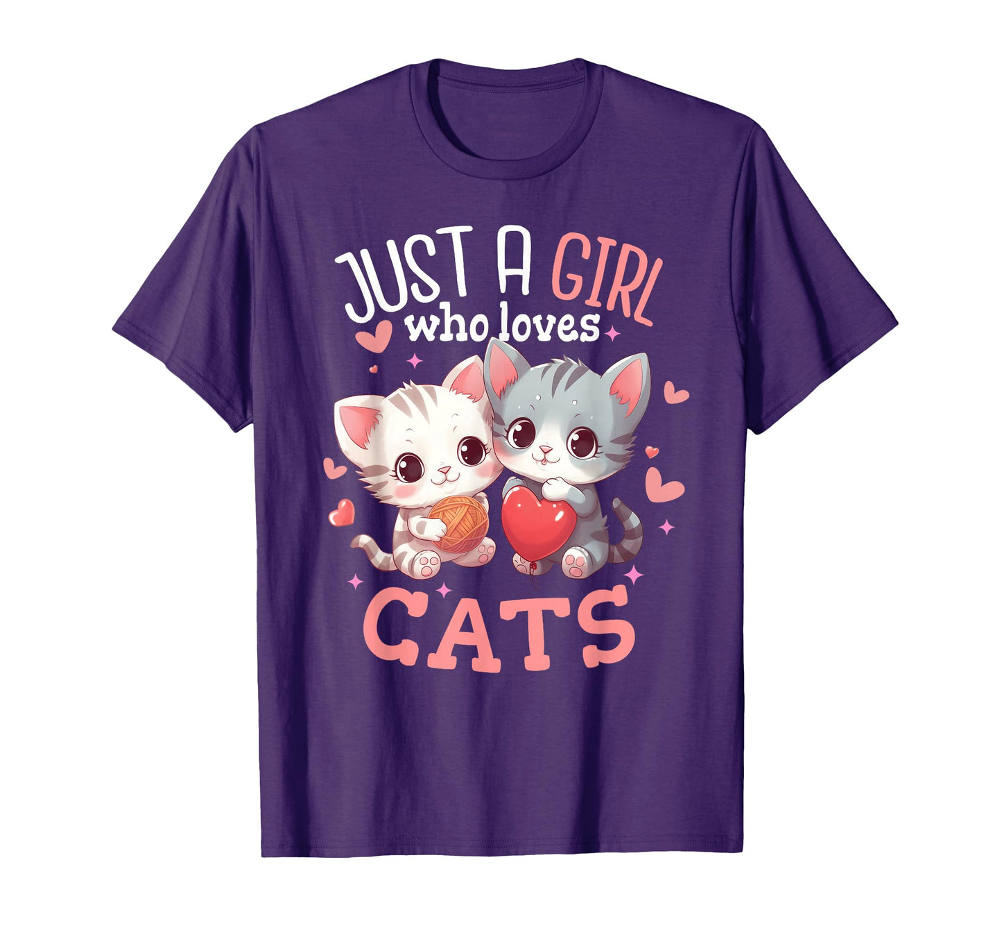 Just a girl who loves Cats Shirt Cute Cat lover Gifts T-Shirt