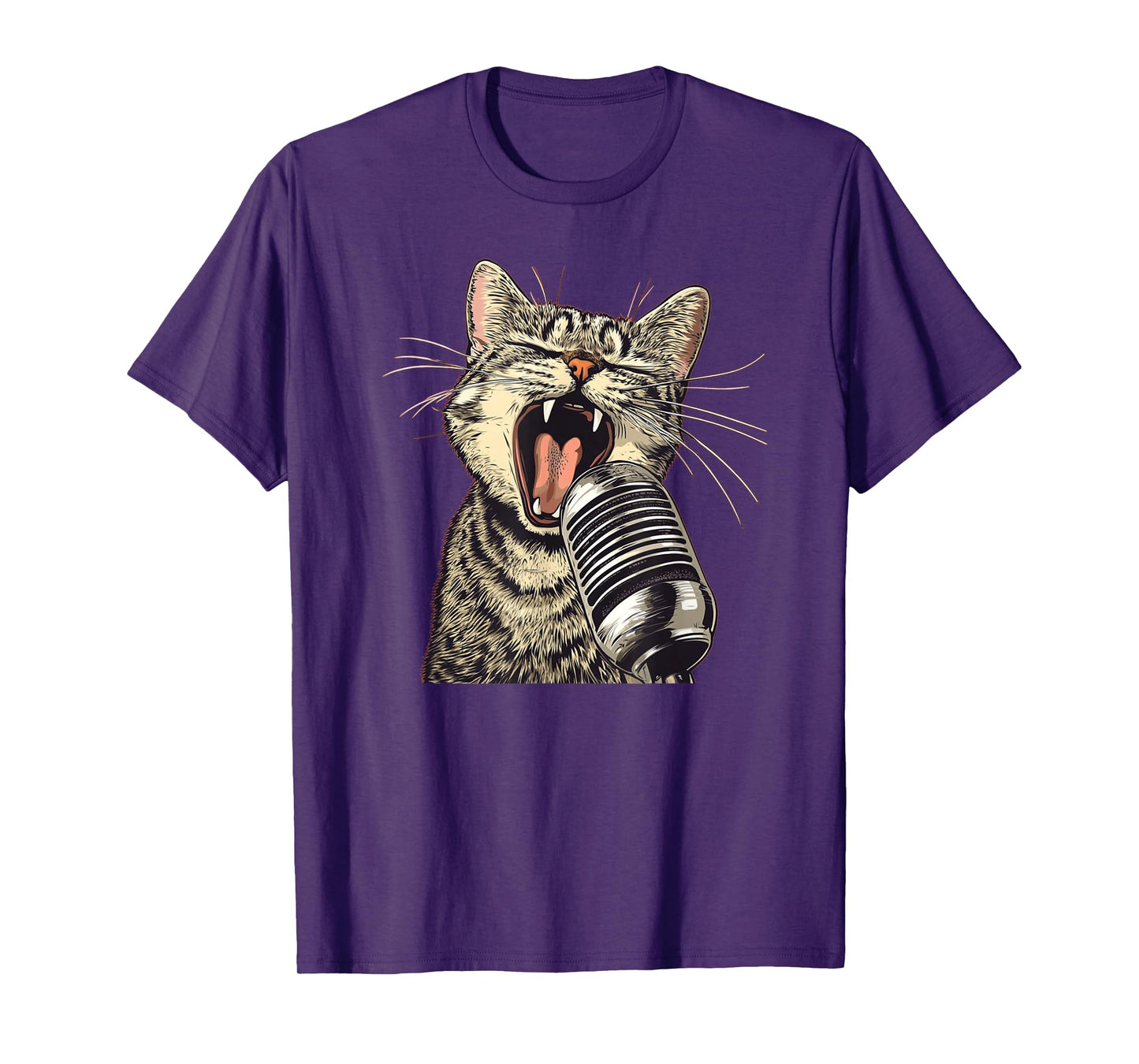 Singing Cat with Karaoke Mic Costume T-Shirt