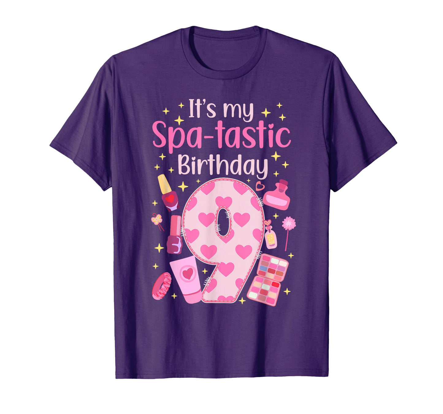 9th Spa Birthday Nine Year Old Spa B-Day Girls Spa Party T-Shirt