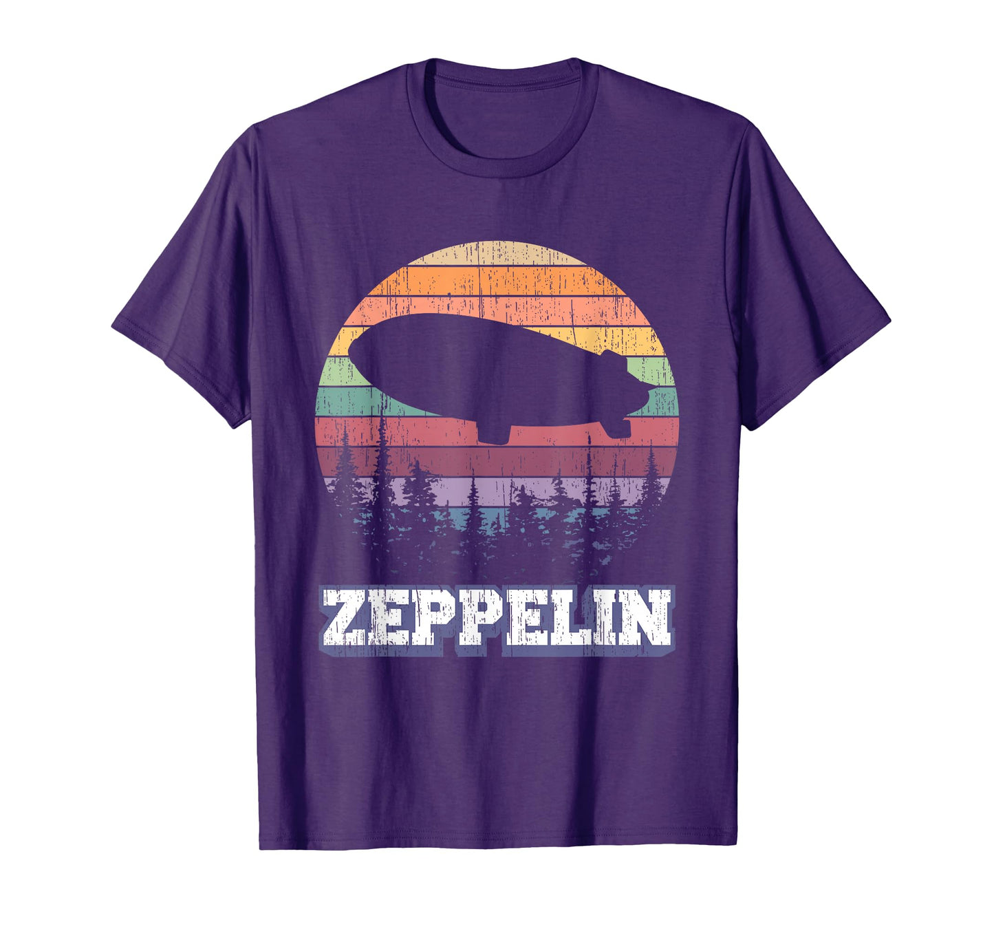 Vintage Zeppelin Funny Sunset Airship Pilot Dirigible Lovers T-Shirt